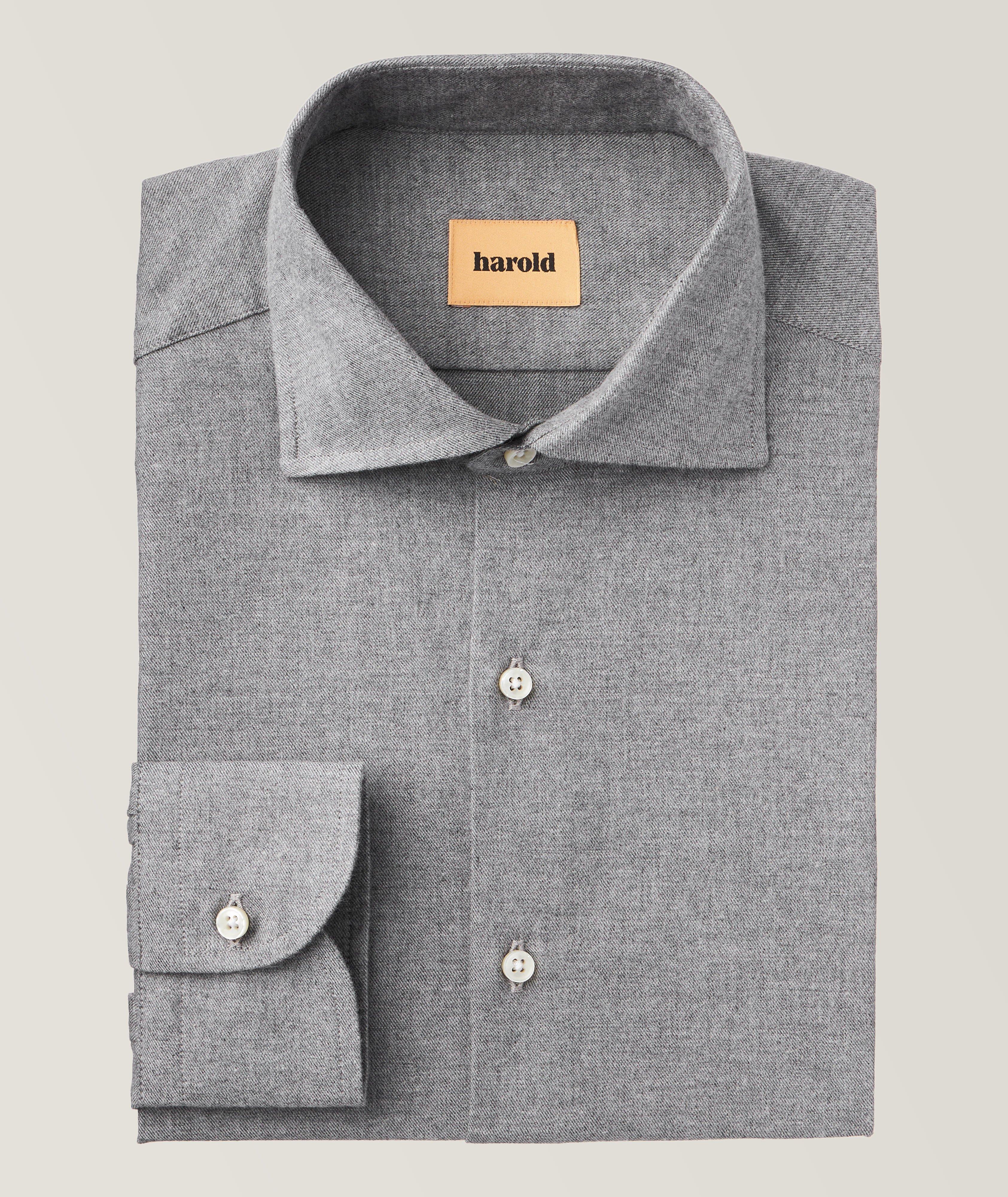 Long Sleeve Solid Stretch-Cotton Sport Shirt image 0