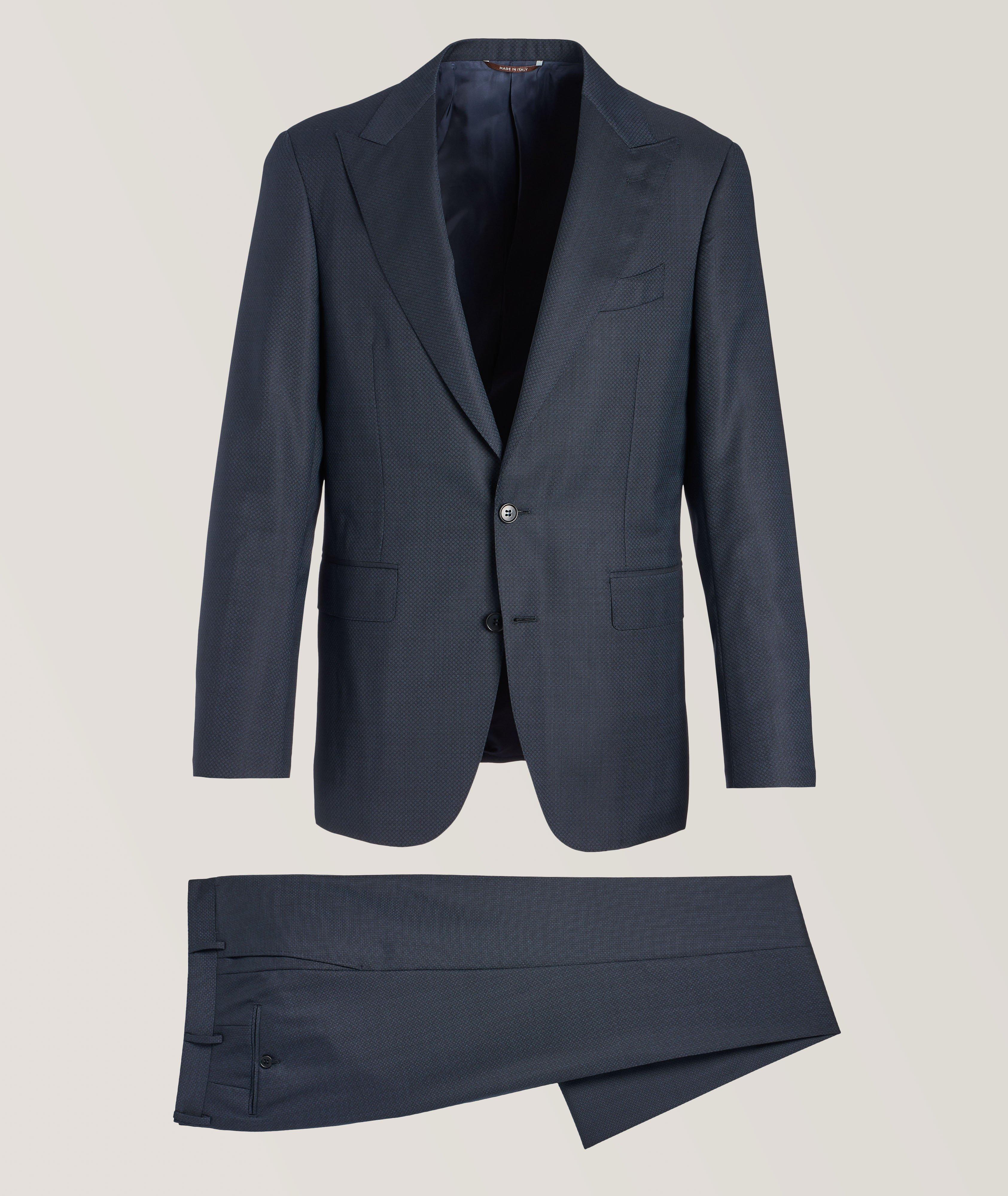 Slim-Fit Neat Wool Suit