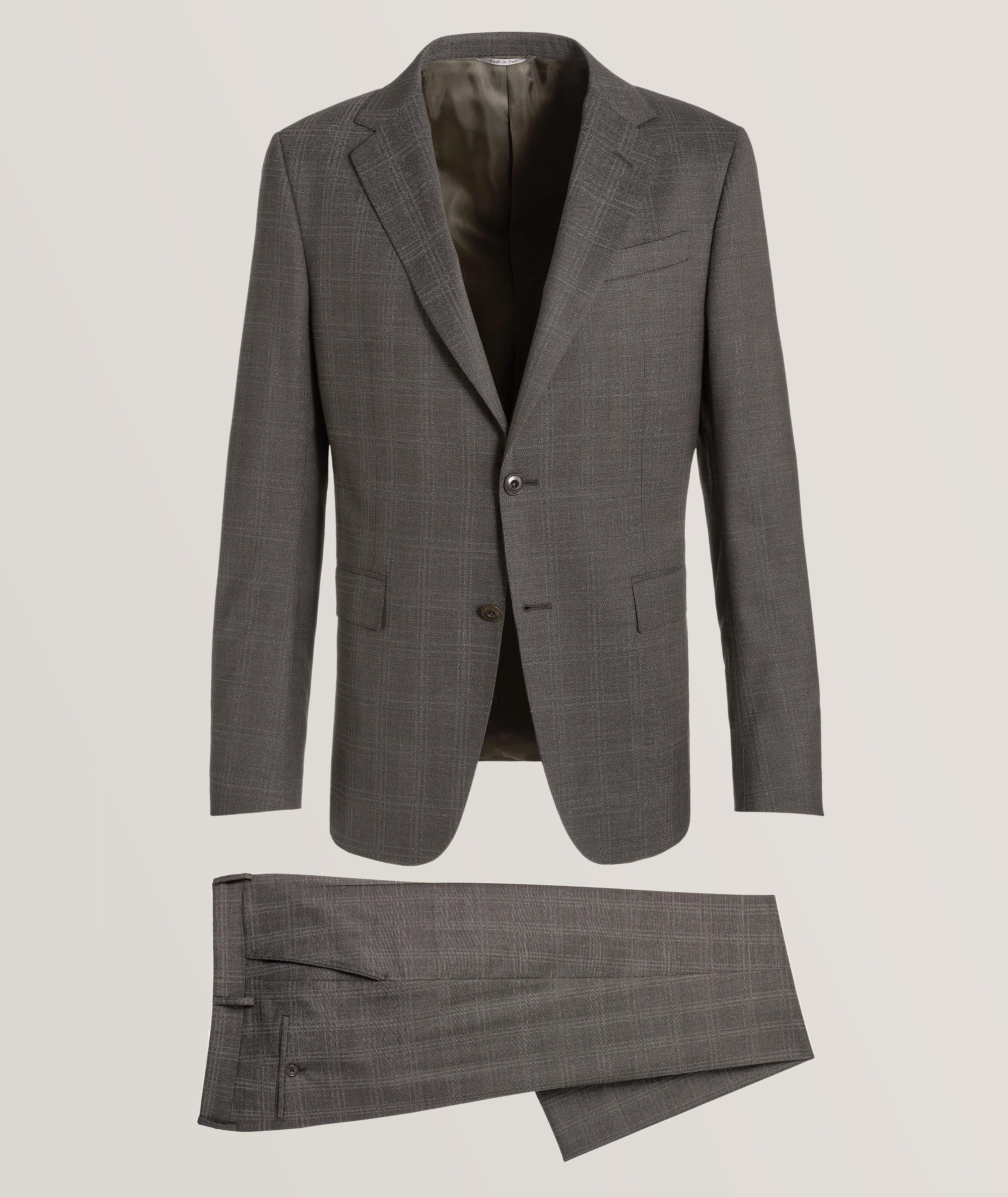 Black Edition Windowpane Stretch-Wool Suit