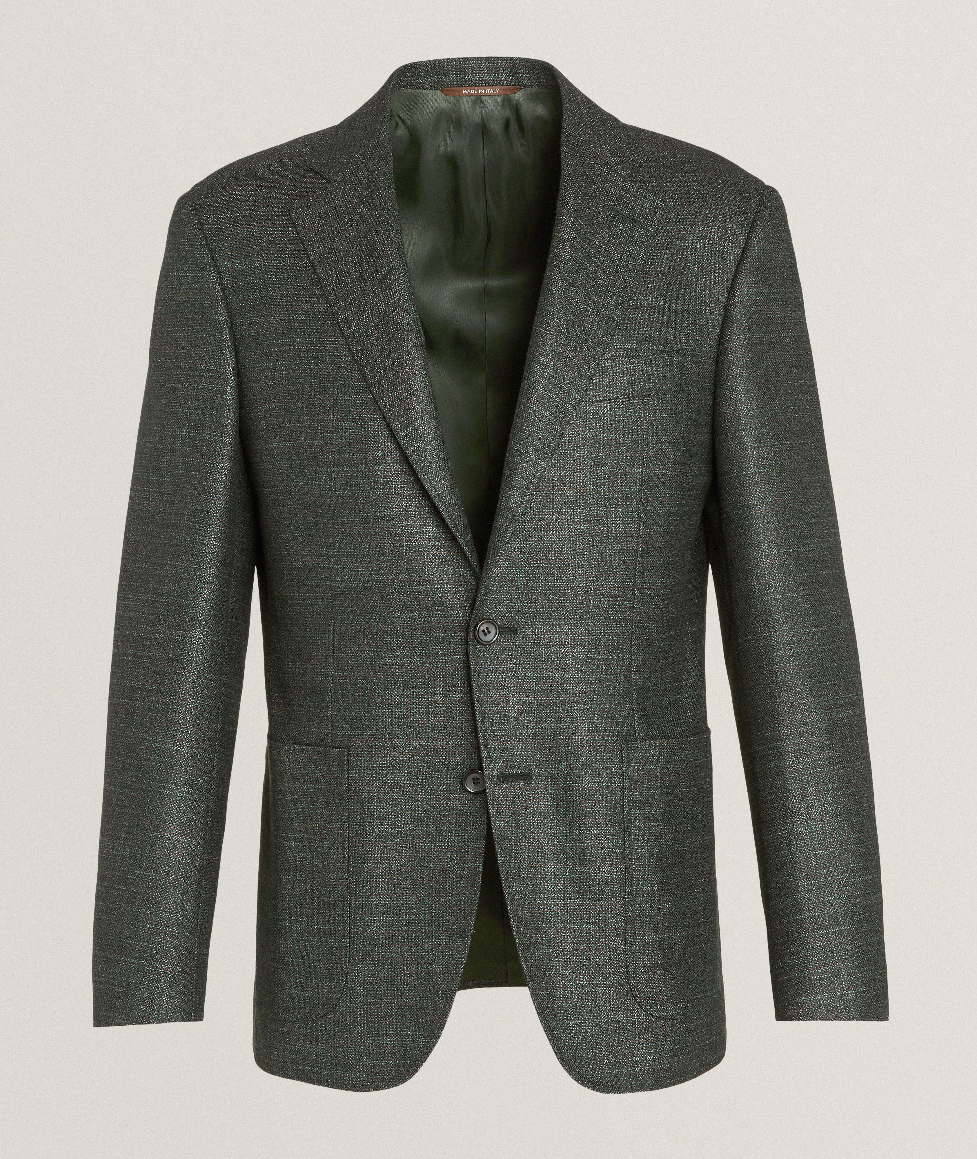 Kei Herringbone Wool, Silk & Cashmere Sport Jacket