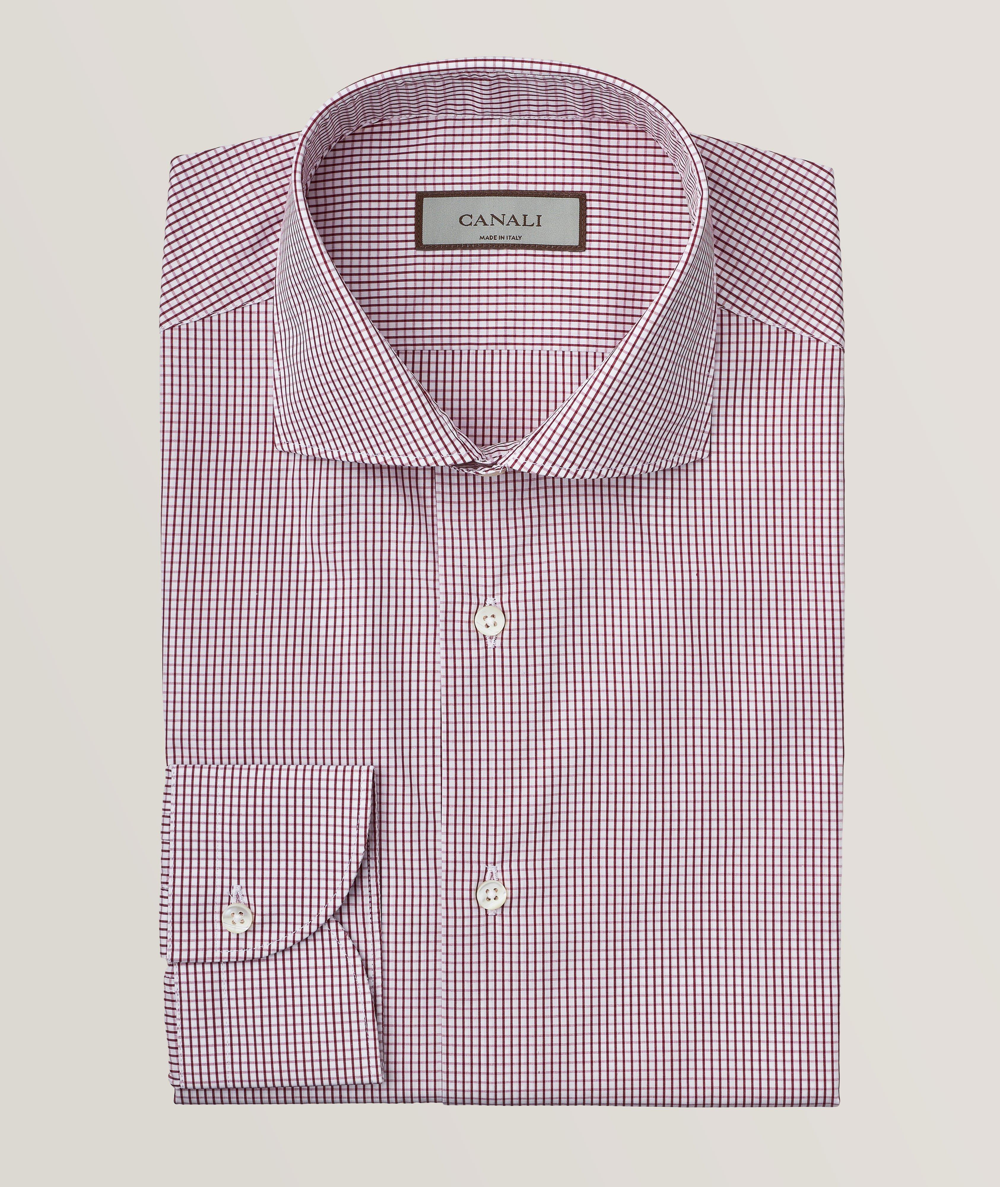 Slim Fit Micro-Pattern Dress Shirt image 0