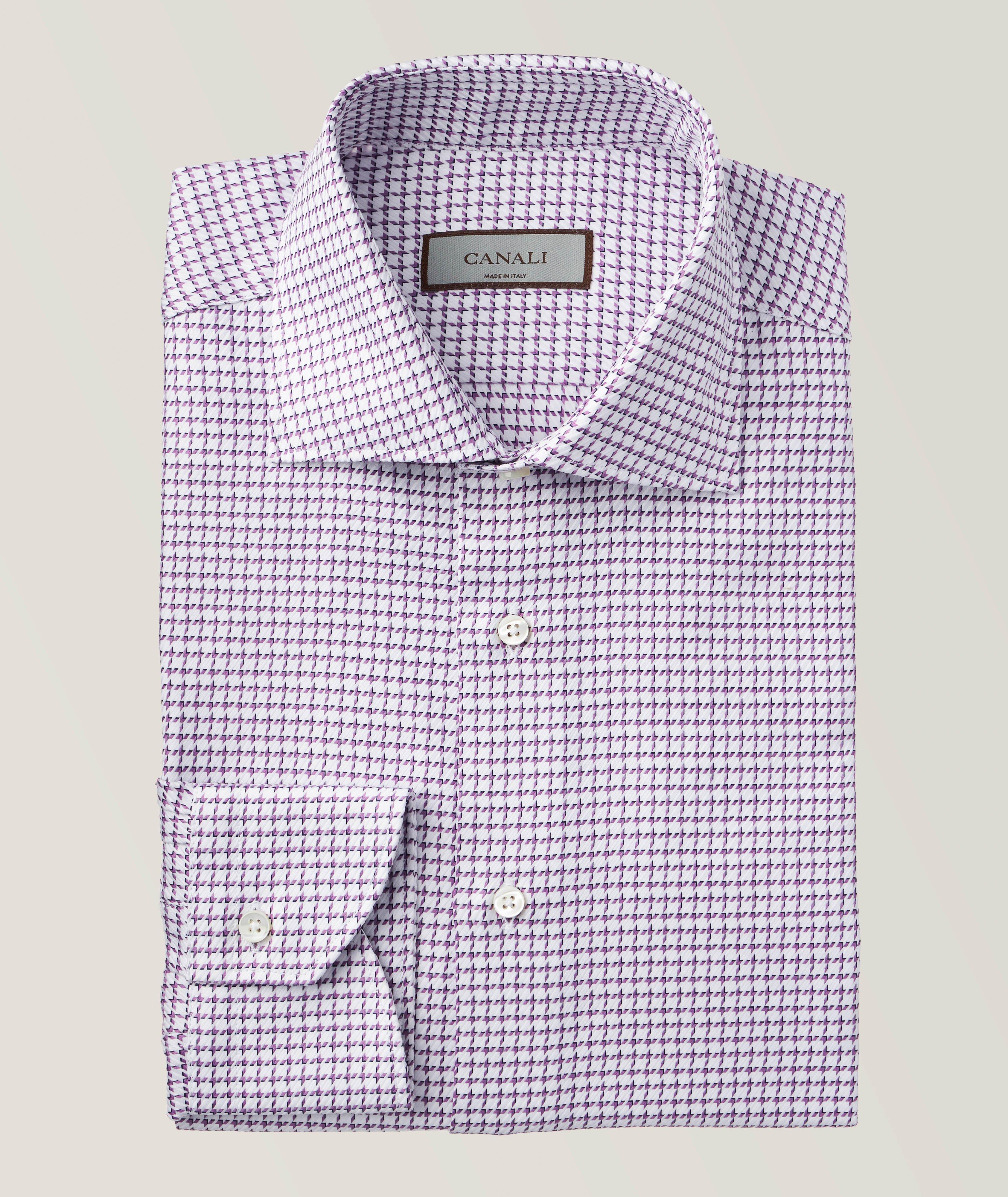 Regular-Fit Houndstooth Dress Shirt