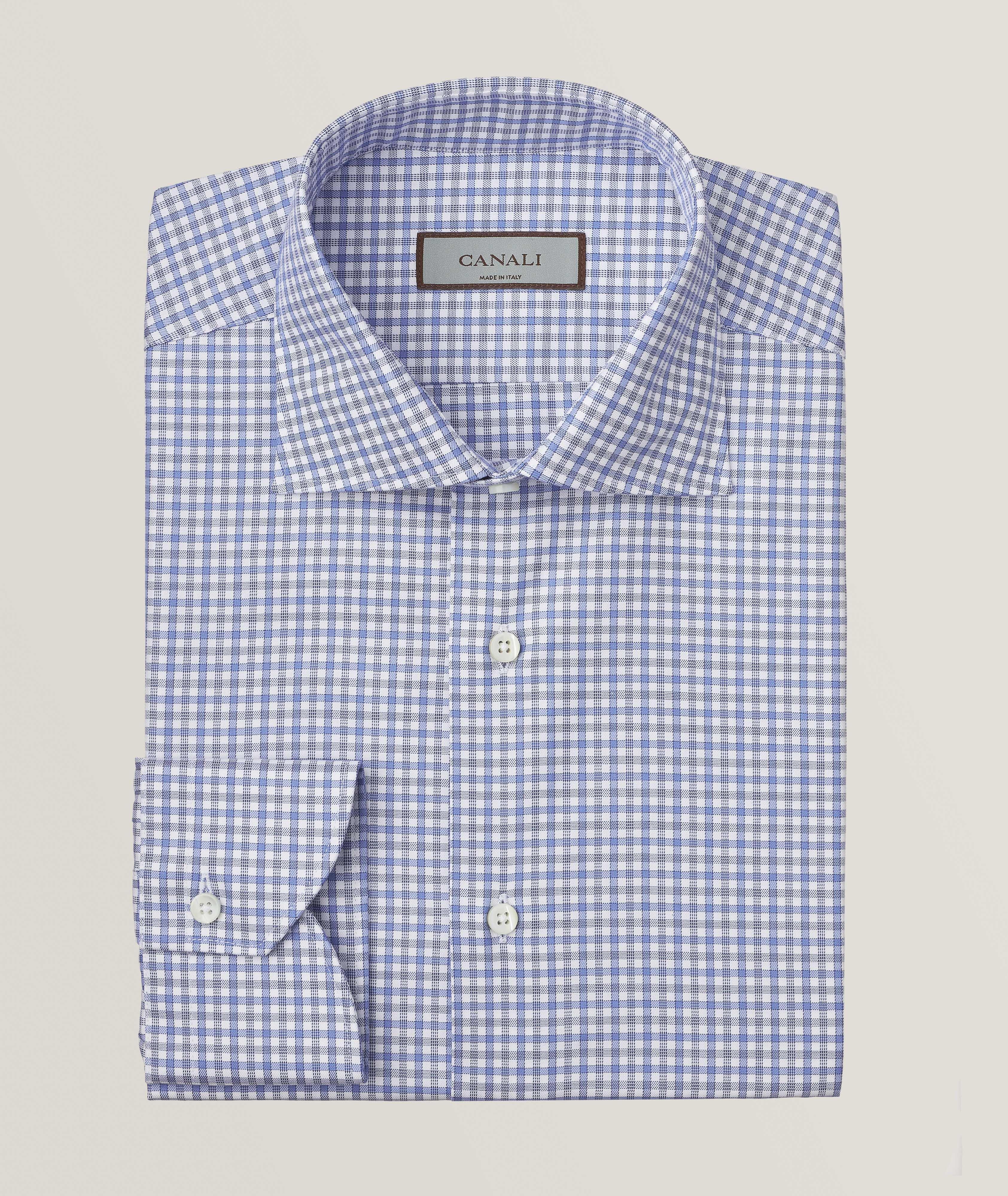 Regular-Fit Checkered Dress Shirt