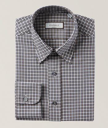Canali Regular-Fit Checkered Cotton Sport Shirt | Sport Shirts