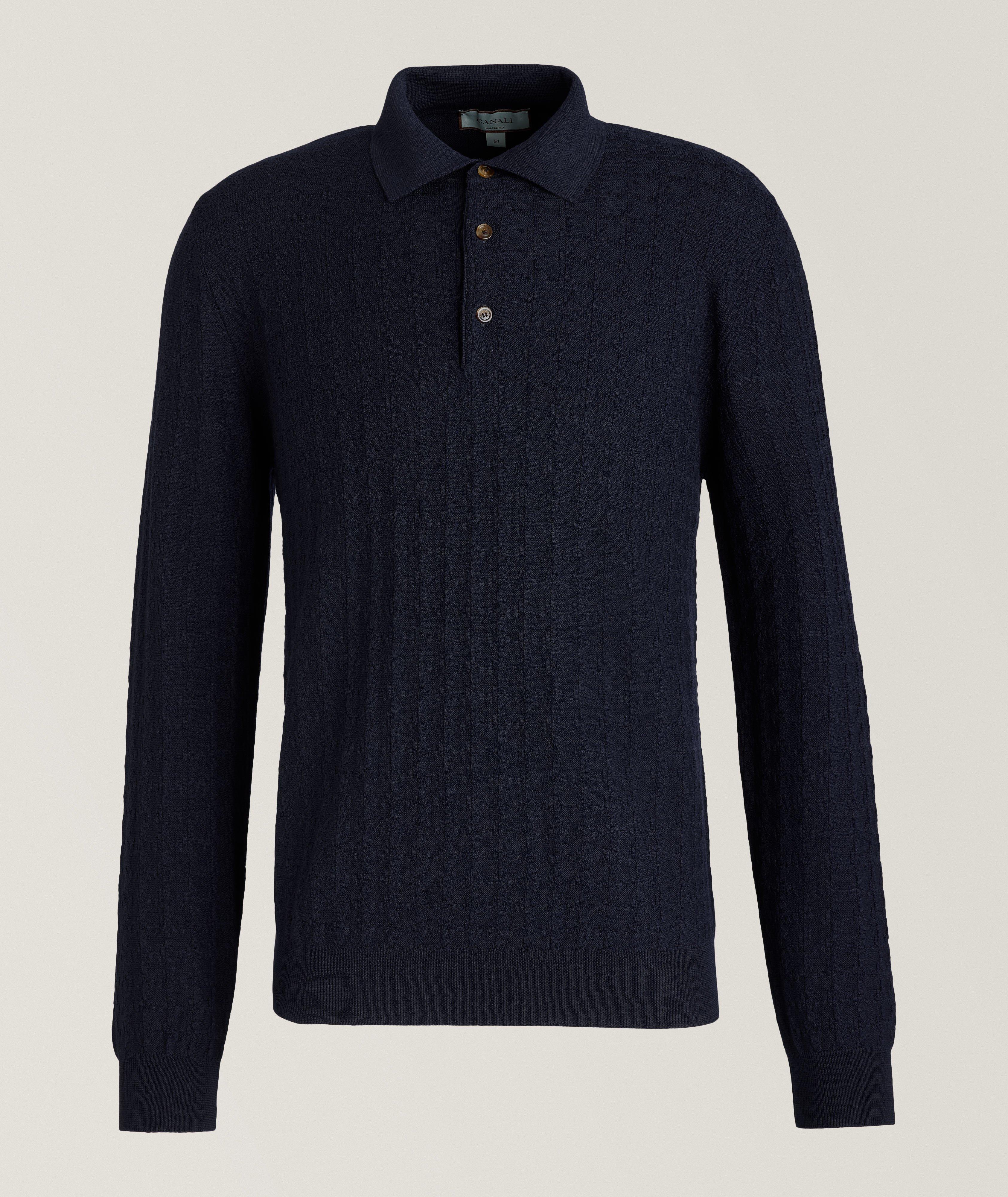 Textured Wool Polo