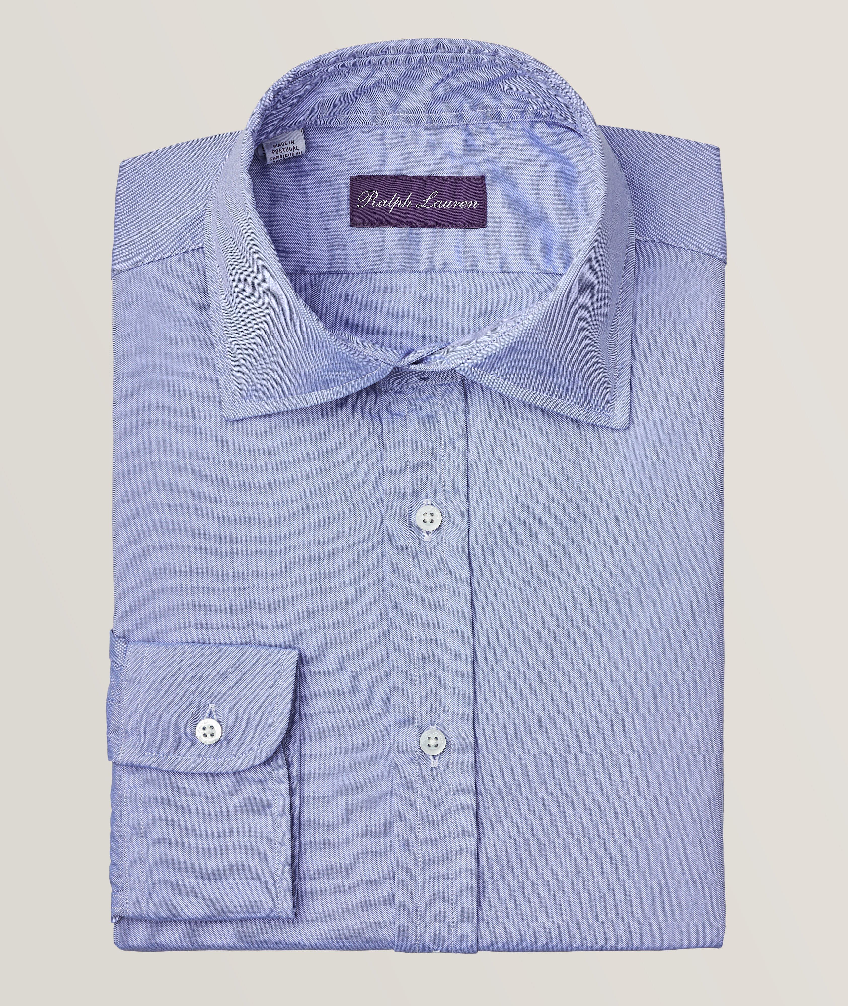 Ralph Lauren Purple Label Oxford Cotton Sport Shirt In Blue , Men's Size Large