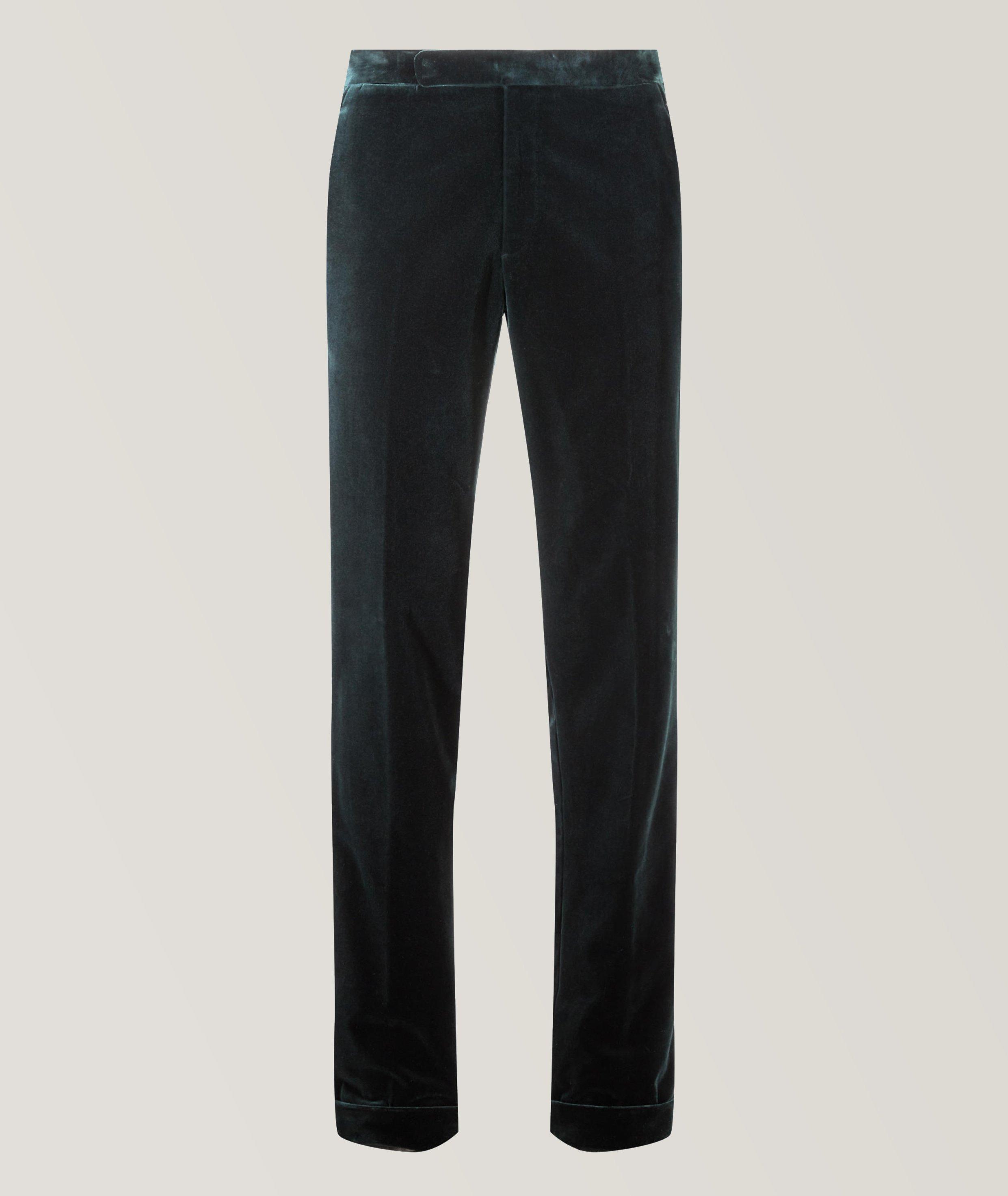 Slim-Fit Velvet Dress Pants image 0