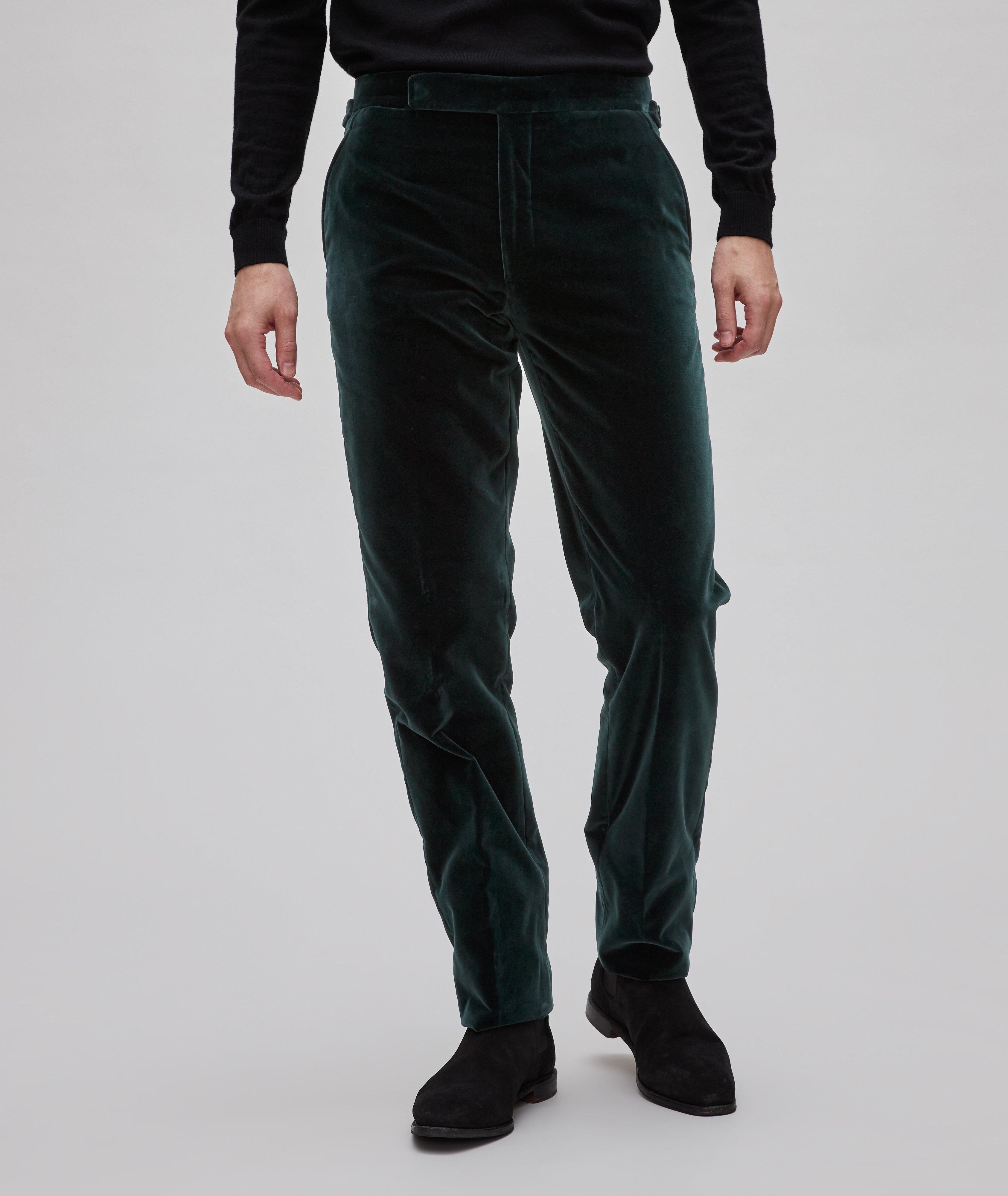Slim-Fit Velvet Dress Pants image 1