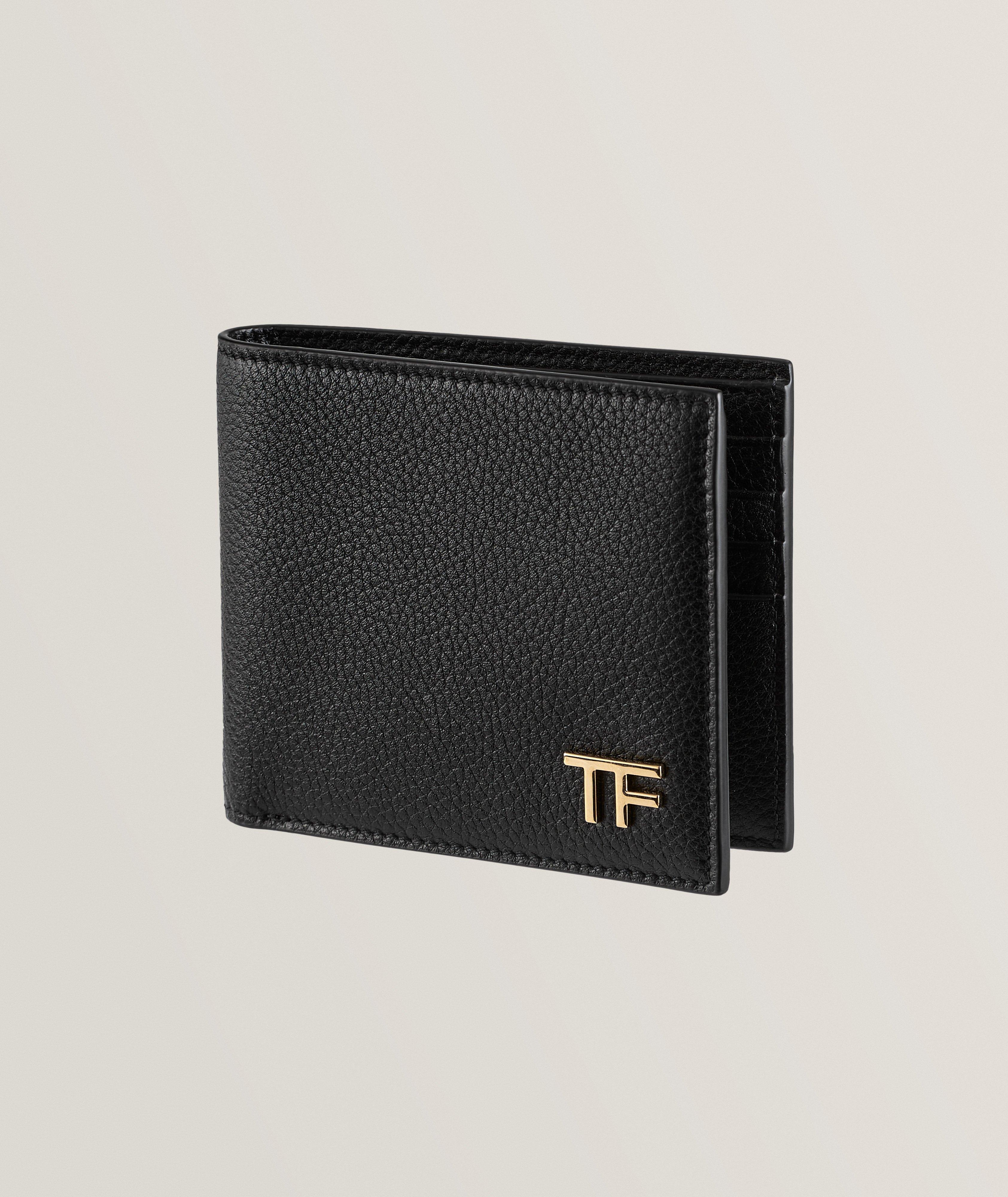 Tom Ford Portefeuille Plié En Cuir Grenu En Noir