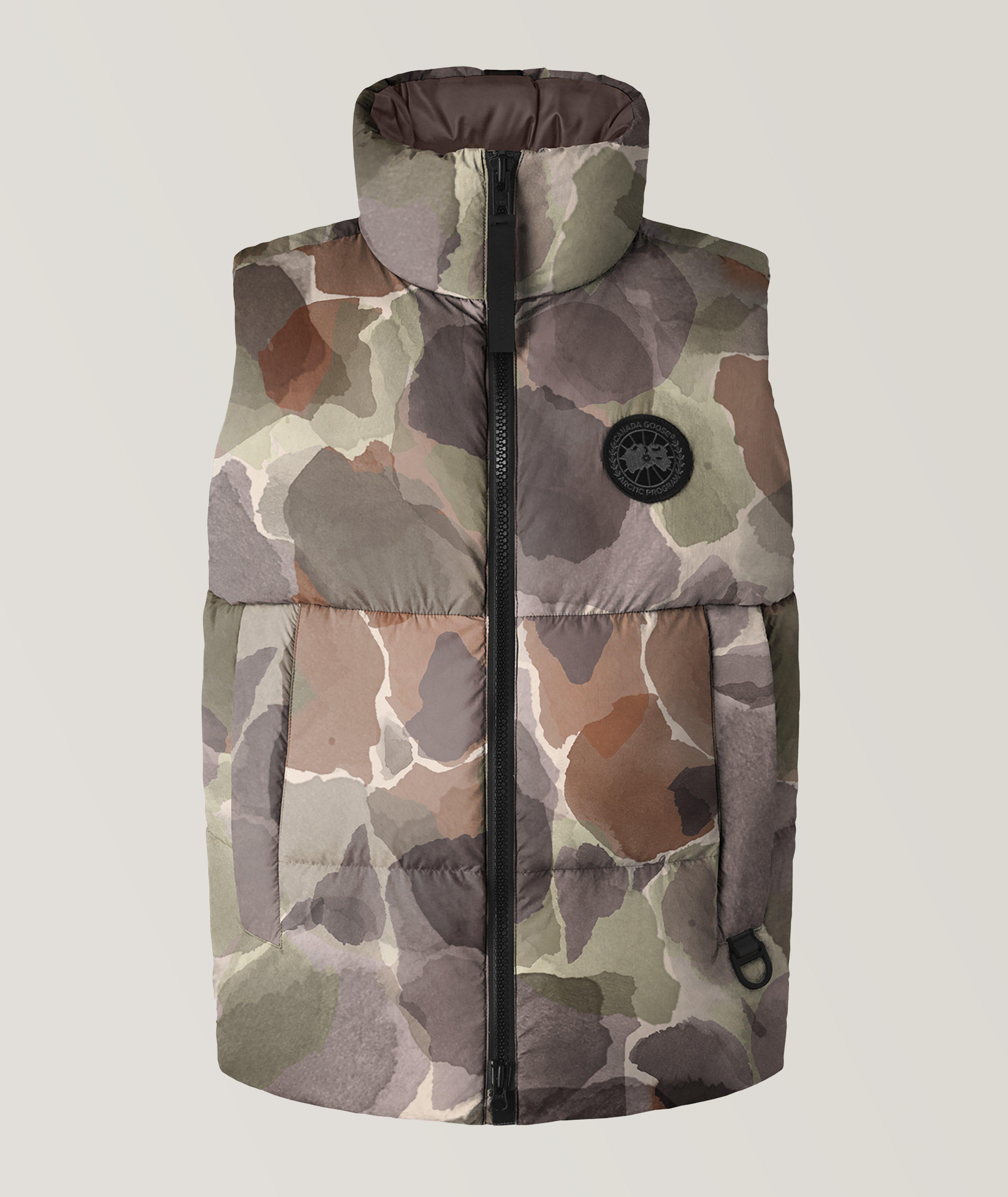 Everett Camouflage Pattern Quilted Down Vest
