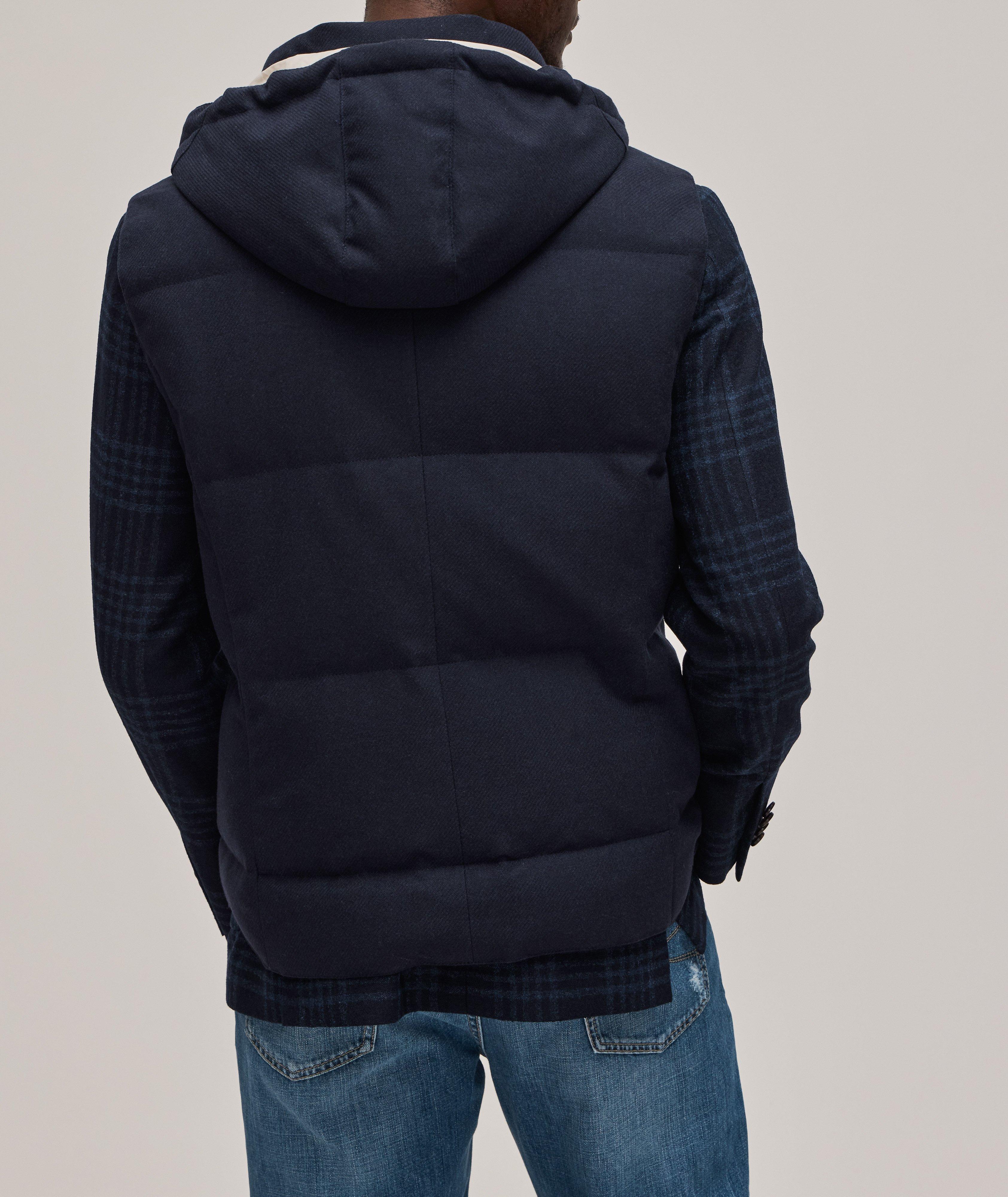 Veste en laine, en soie et en cachemire à capuchon image 2