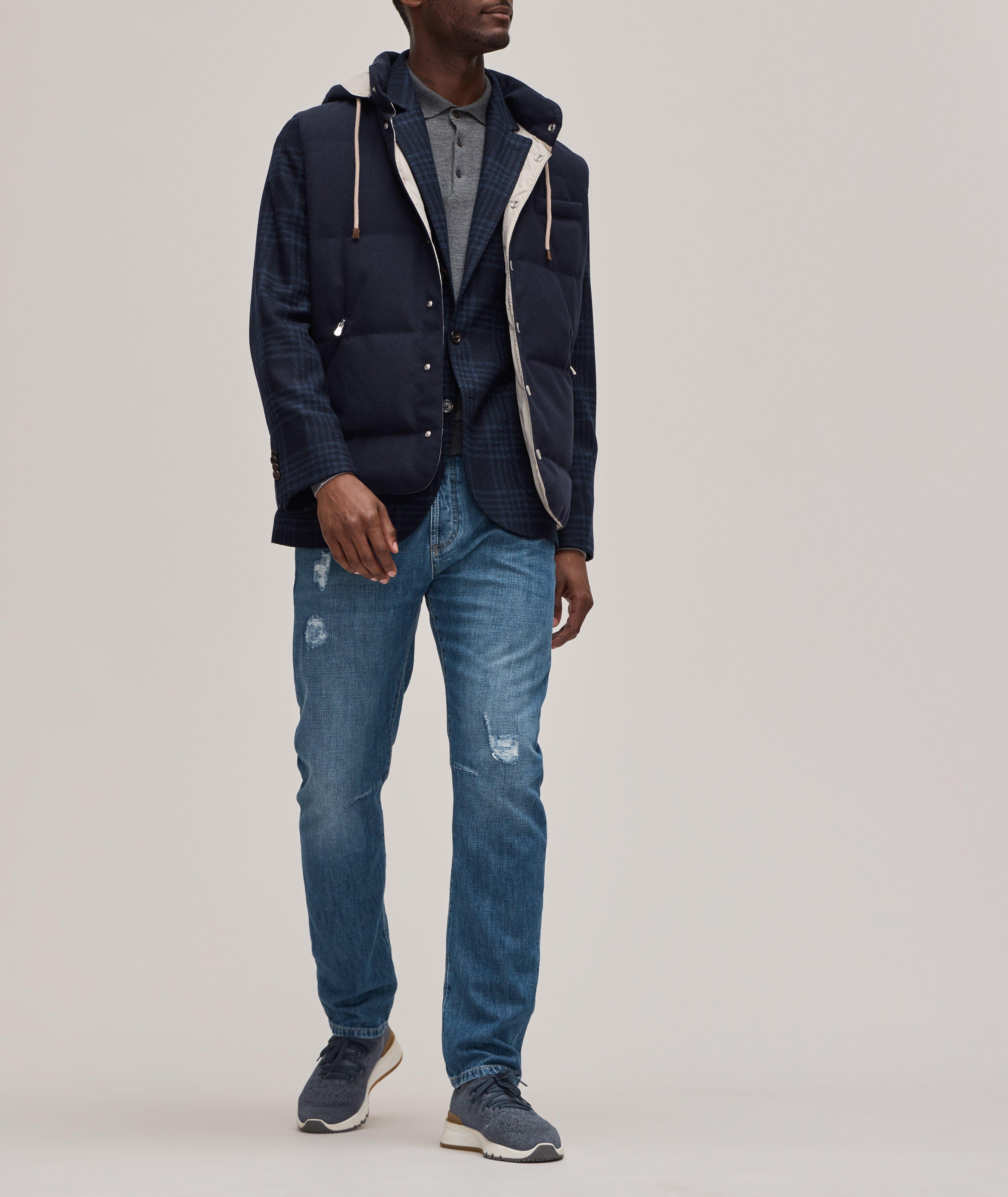 Veste en laine, en soie et en cachemire à capuchon image 3