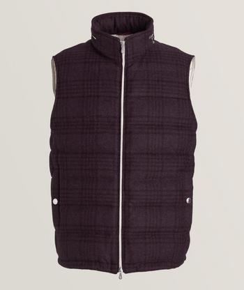 Merino Wool Blend Quilted Sweater Vest