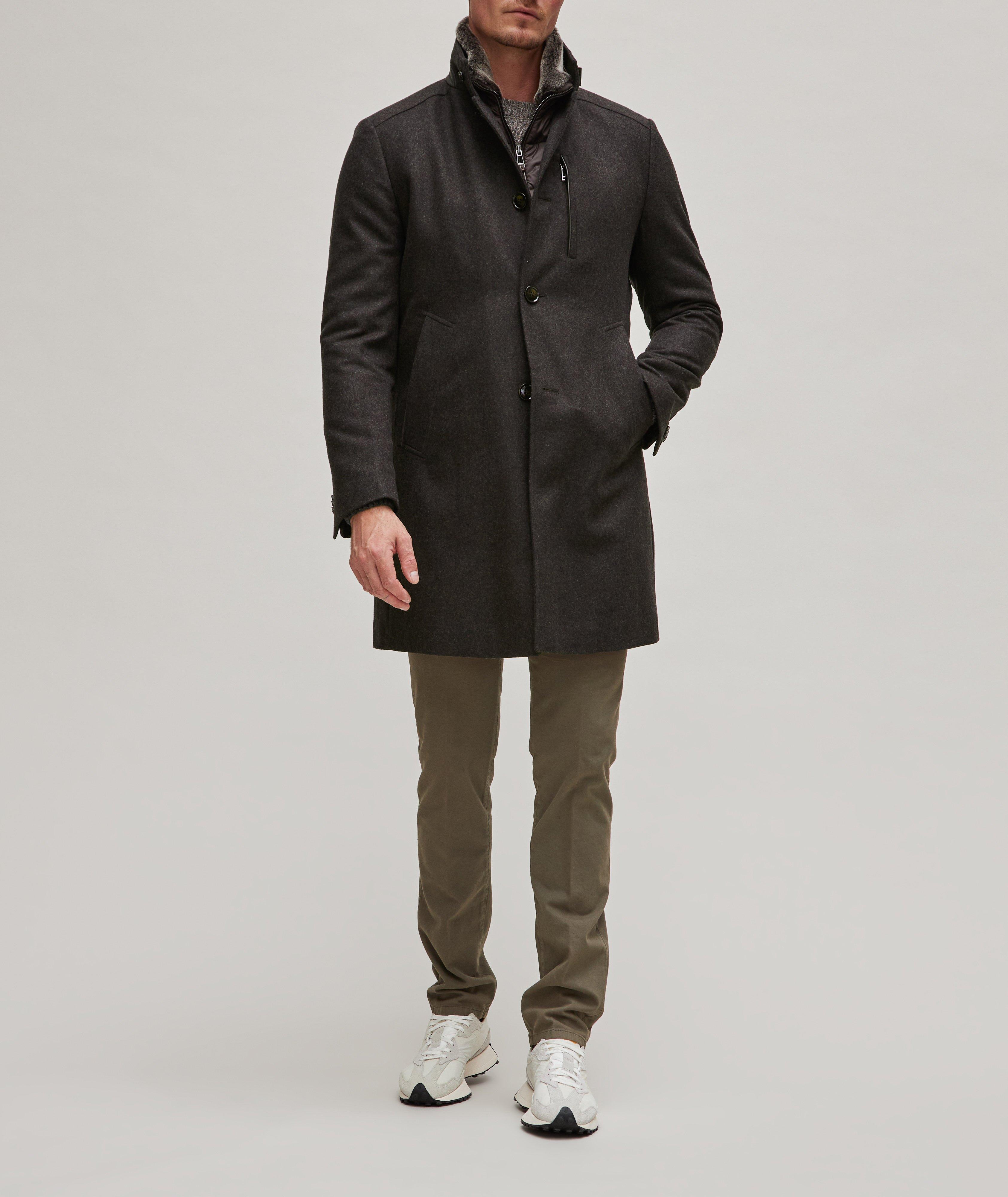 Wool-Blend Removable Bib Coat image 5
