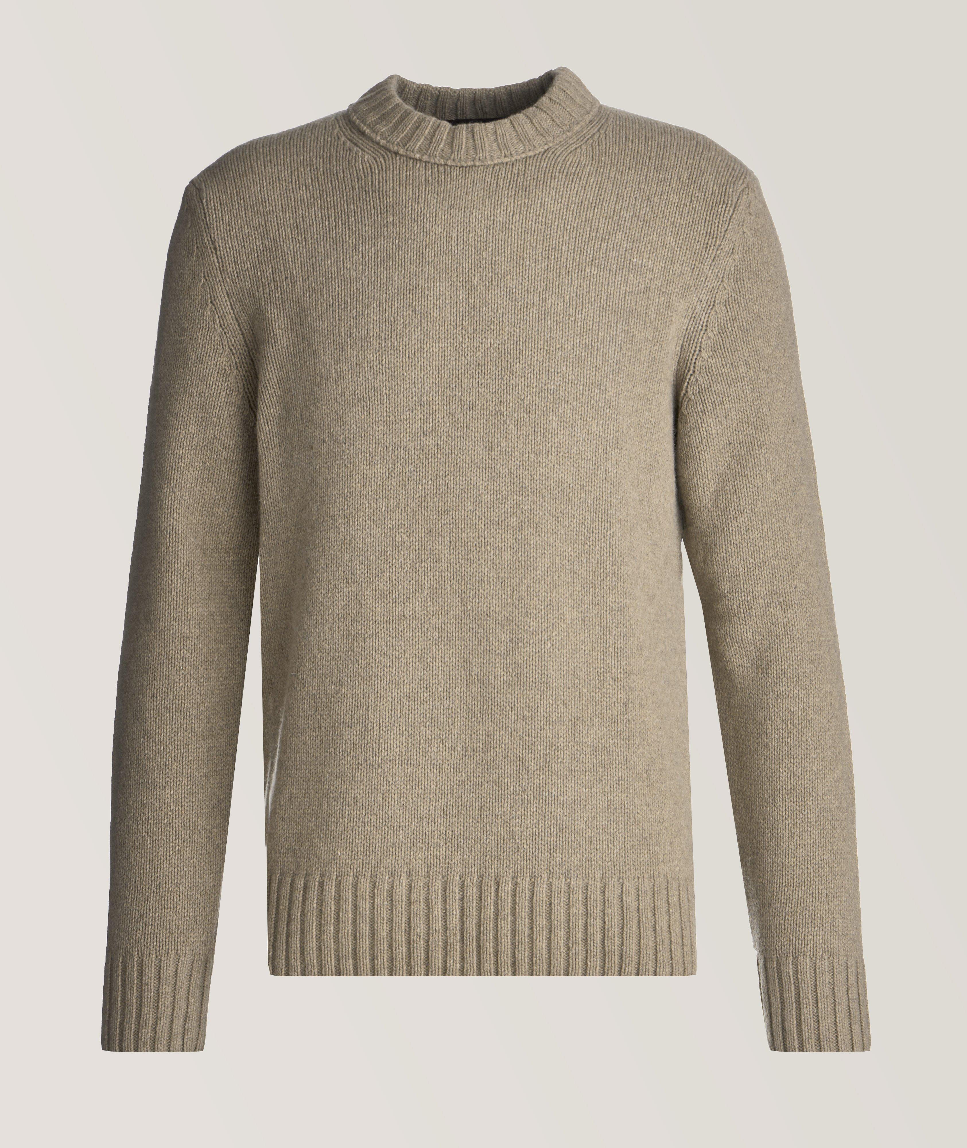 Wide Ribbed Mock Neck Sweater