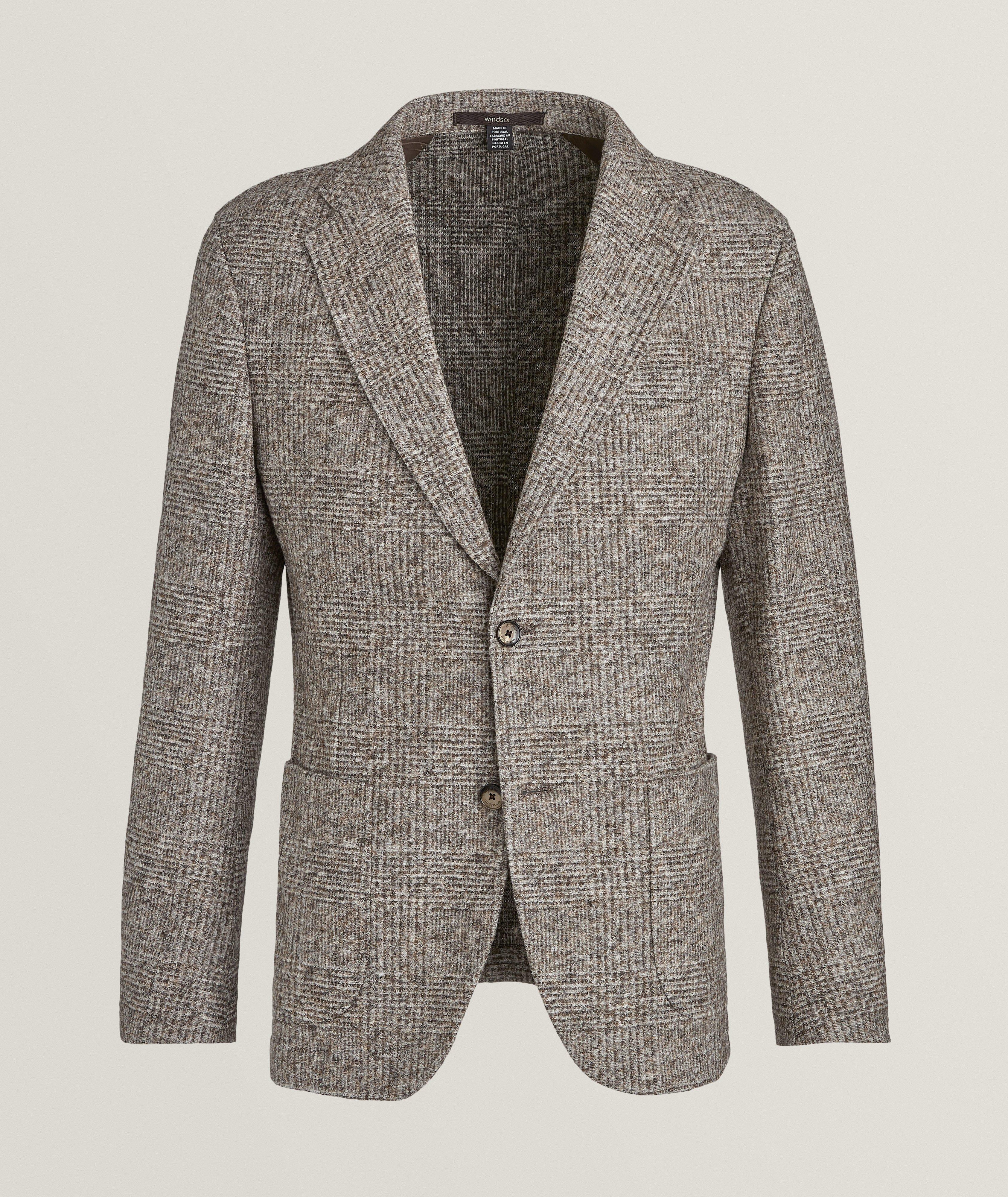 Glen Check Boiled Wool Sport Jacket