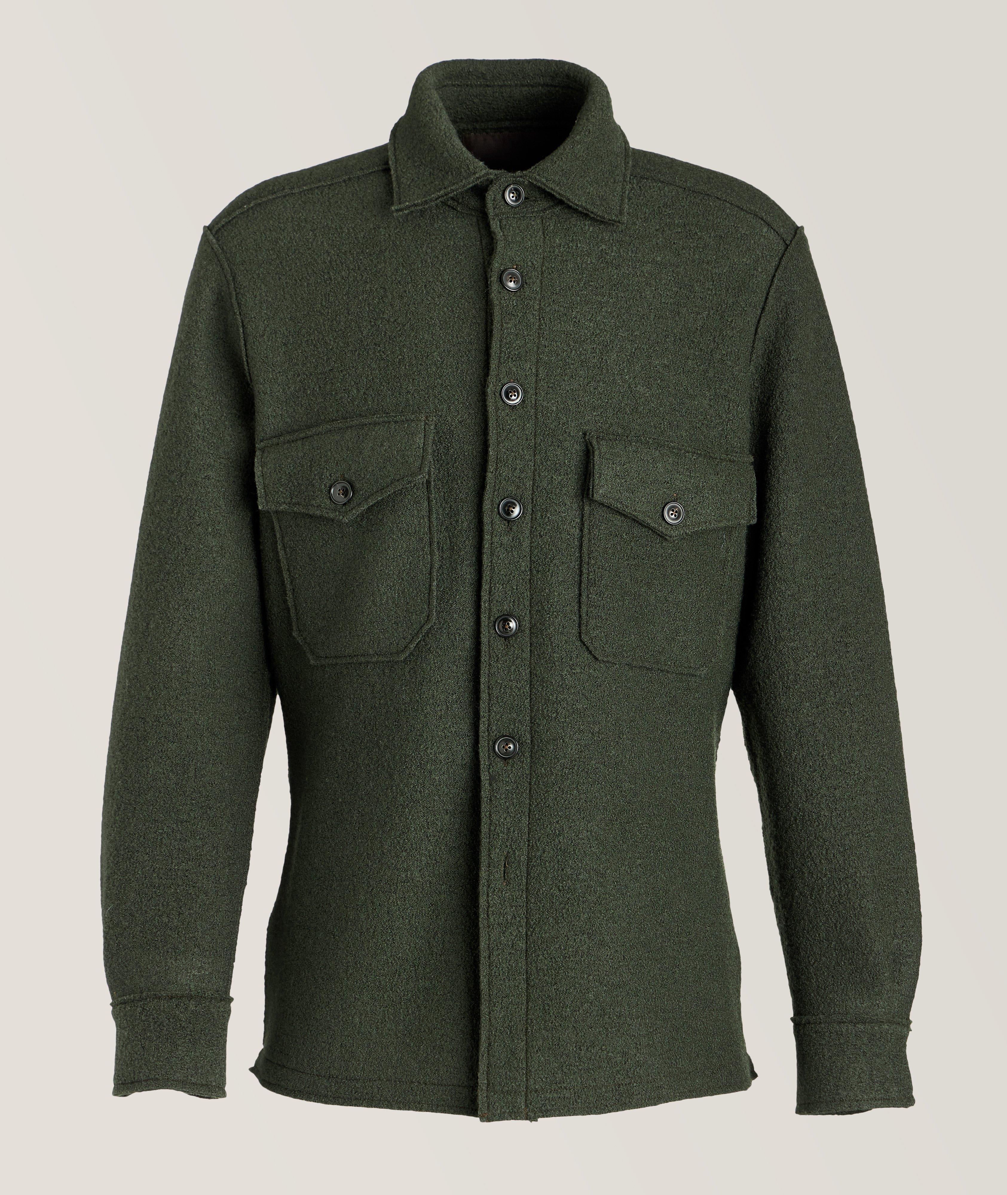 Textured Boiled Wool Overshirt