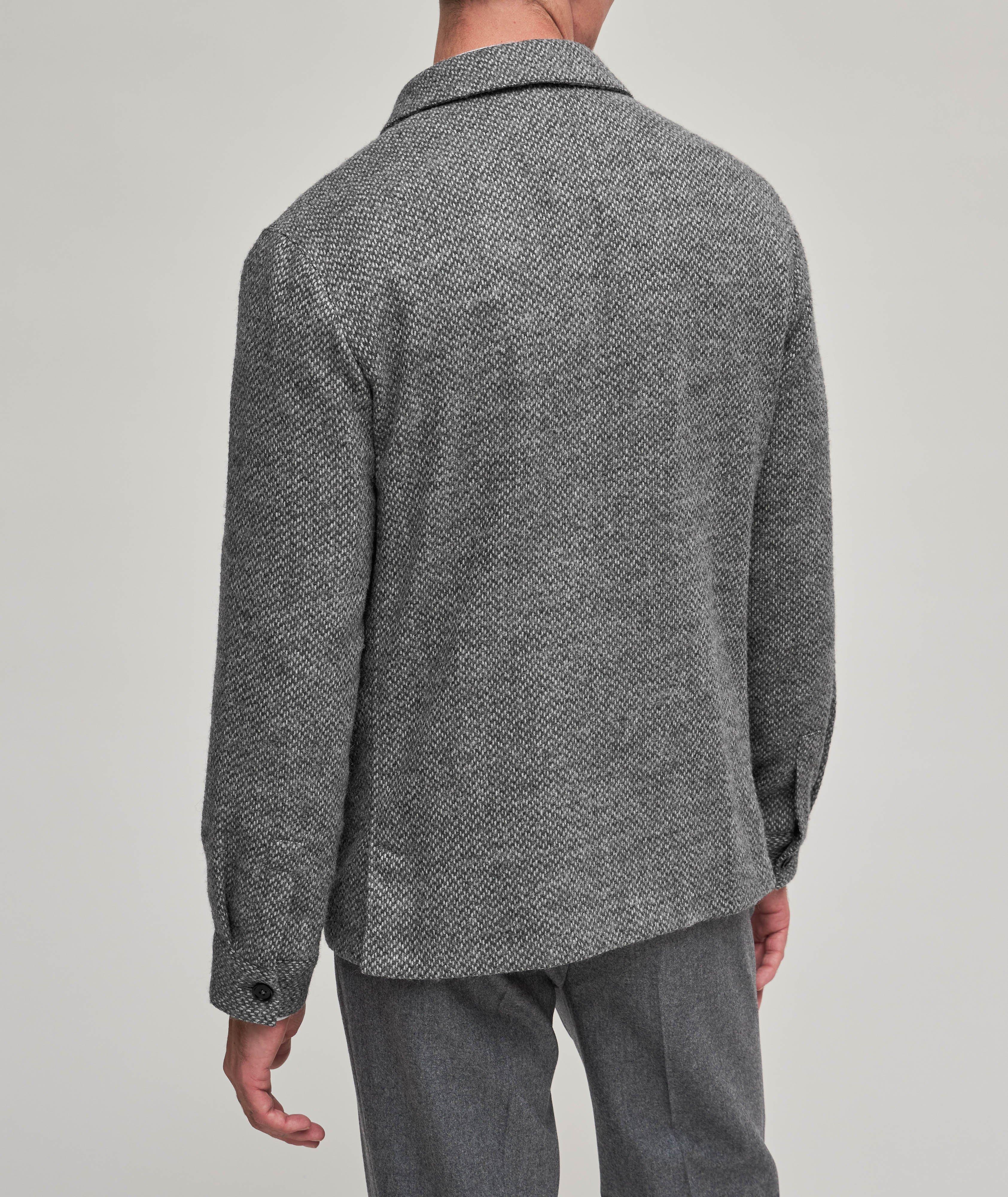 Macro Structure Mélange Wool-Blend Sport Jacket image 2