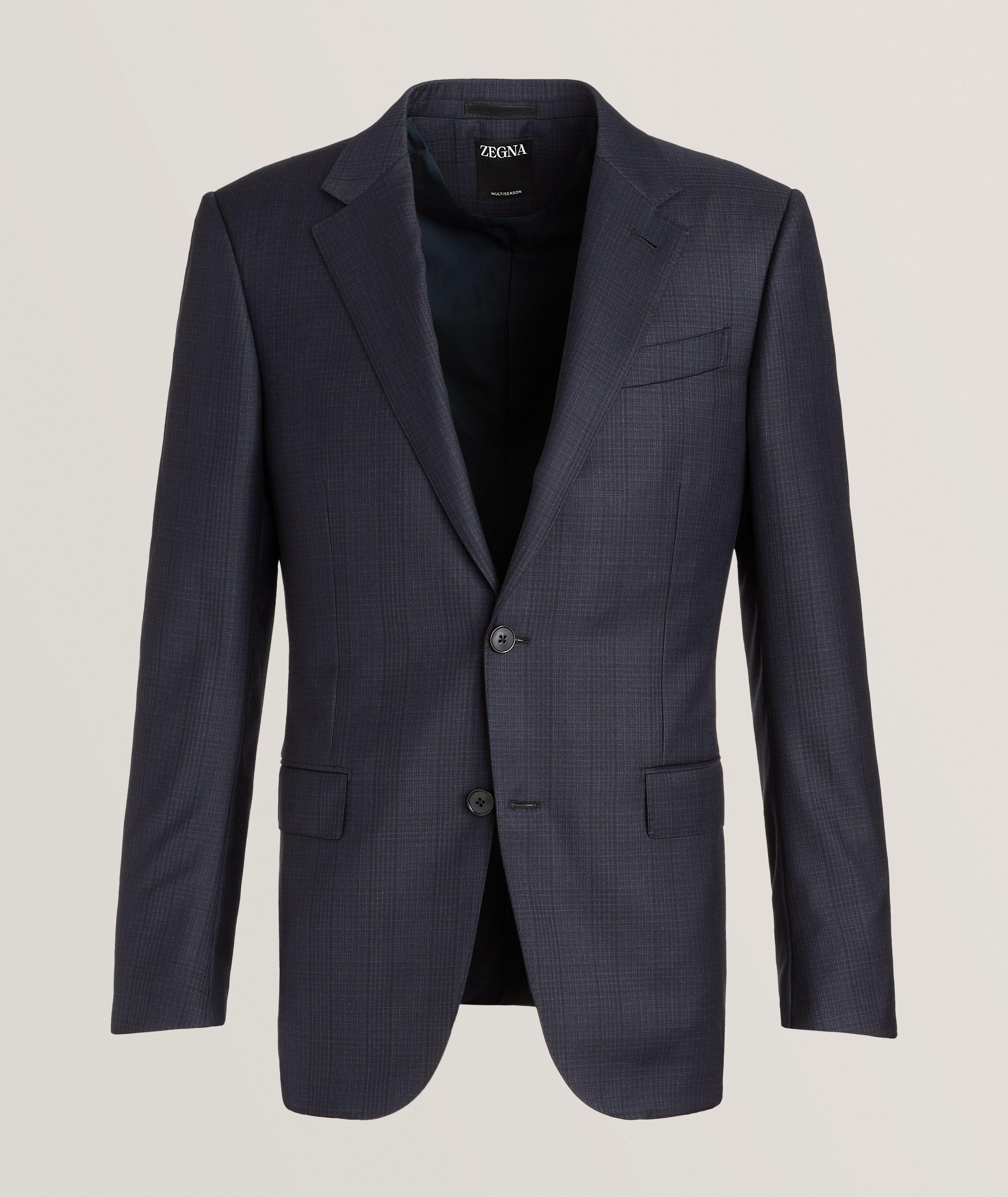 Sartorial Multiseason Wool Tonal Check Suit