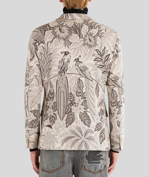 Floral Peacock Cotton Sport Jacket image 2