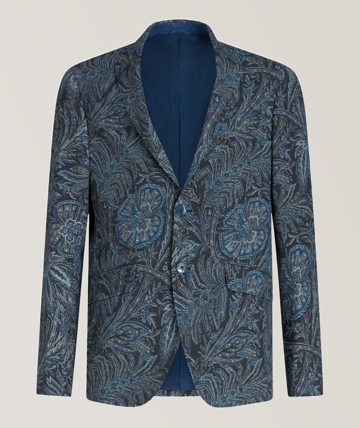 ETRO paisley-jacquard brushed coat - Brown