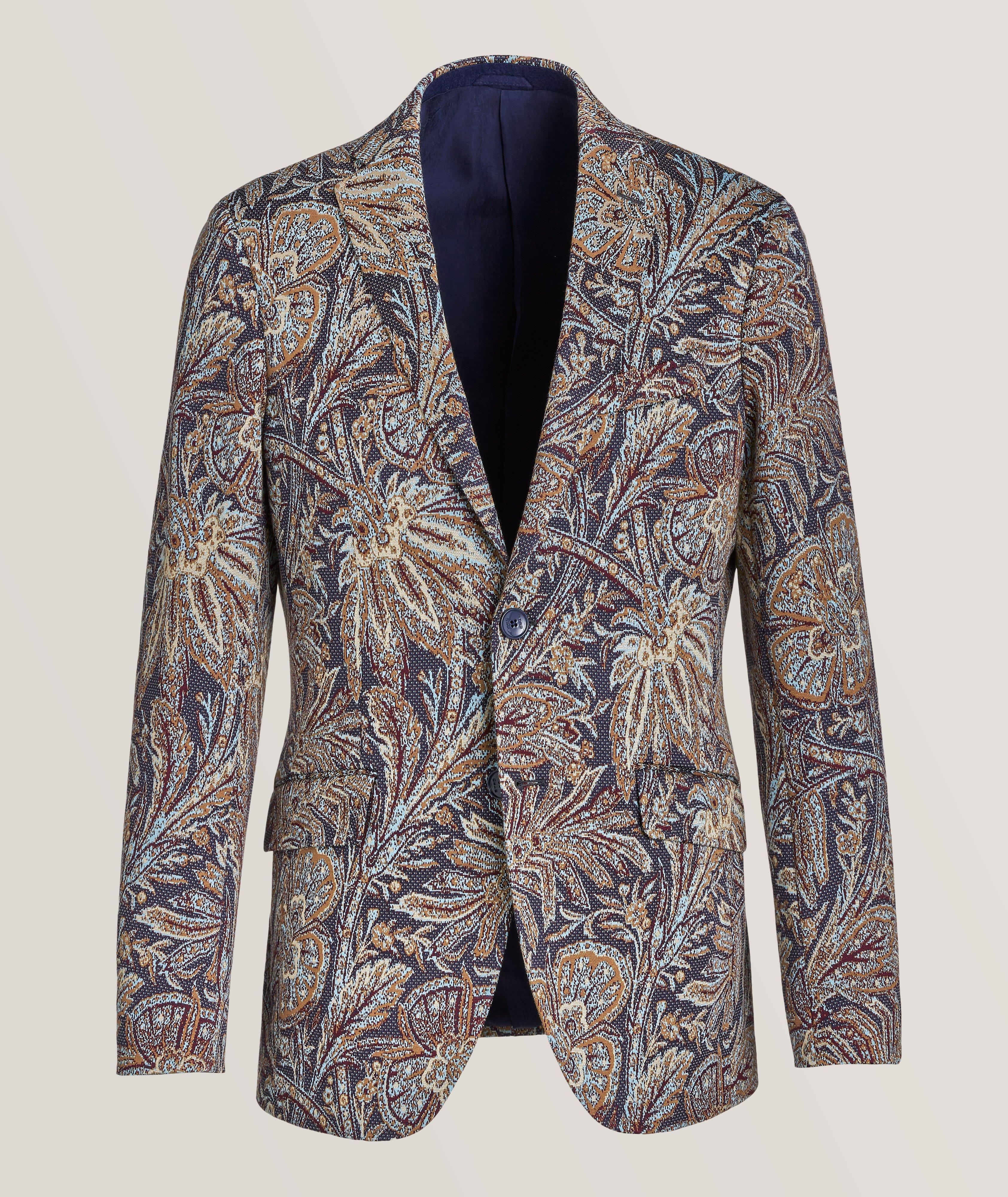 Botanical Jacquard Stretch-Cotton Sport Jacket image 0