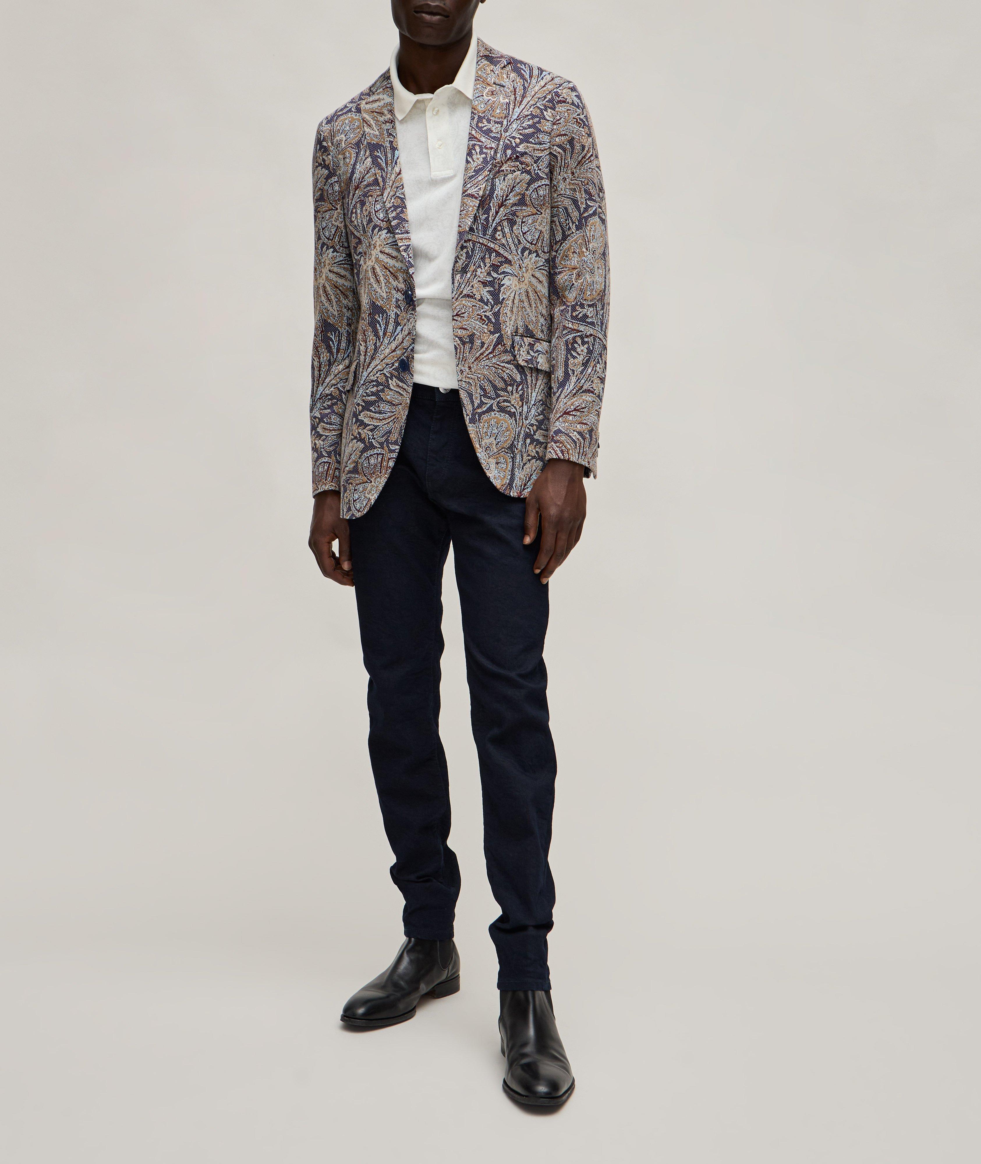 Botanical Jacquard Stretch-Cotton Sport Jacket image 3