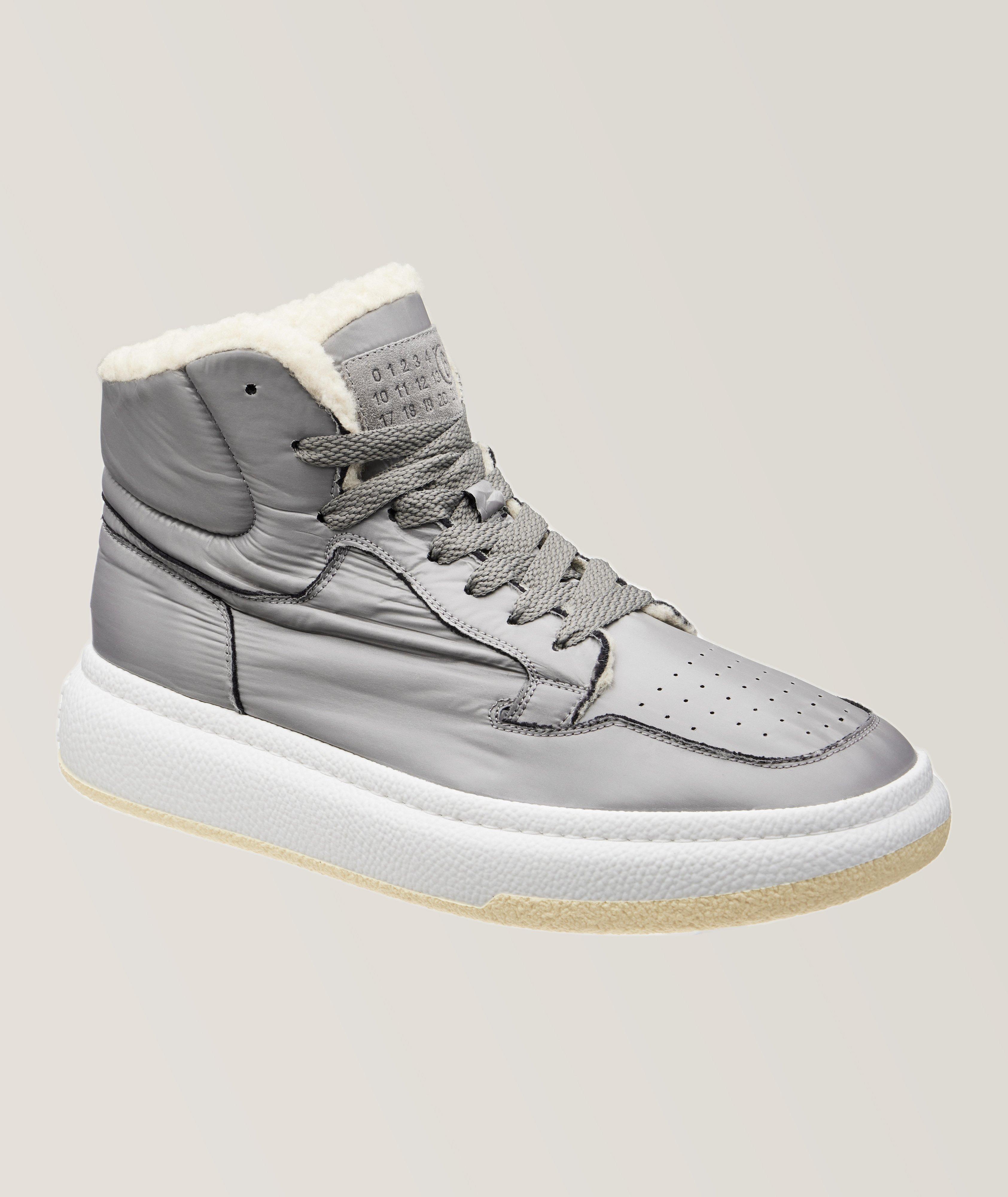 Mixed Media Hi-top Sneakers image 0