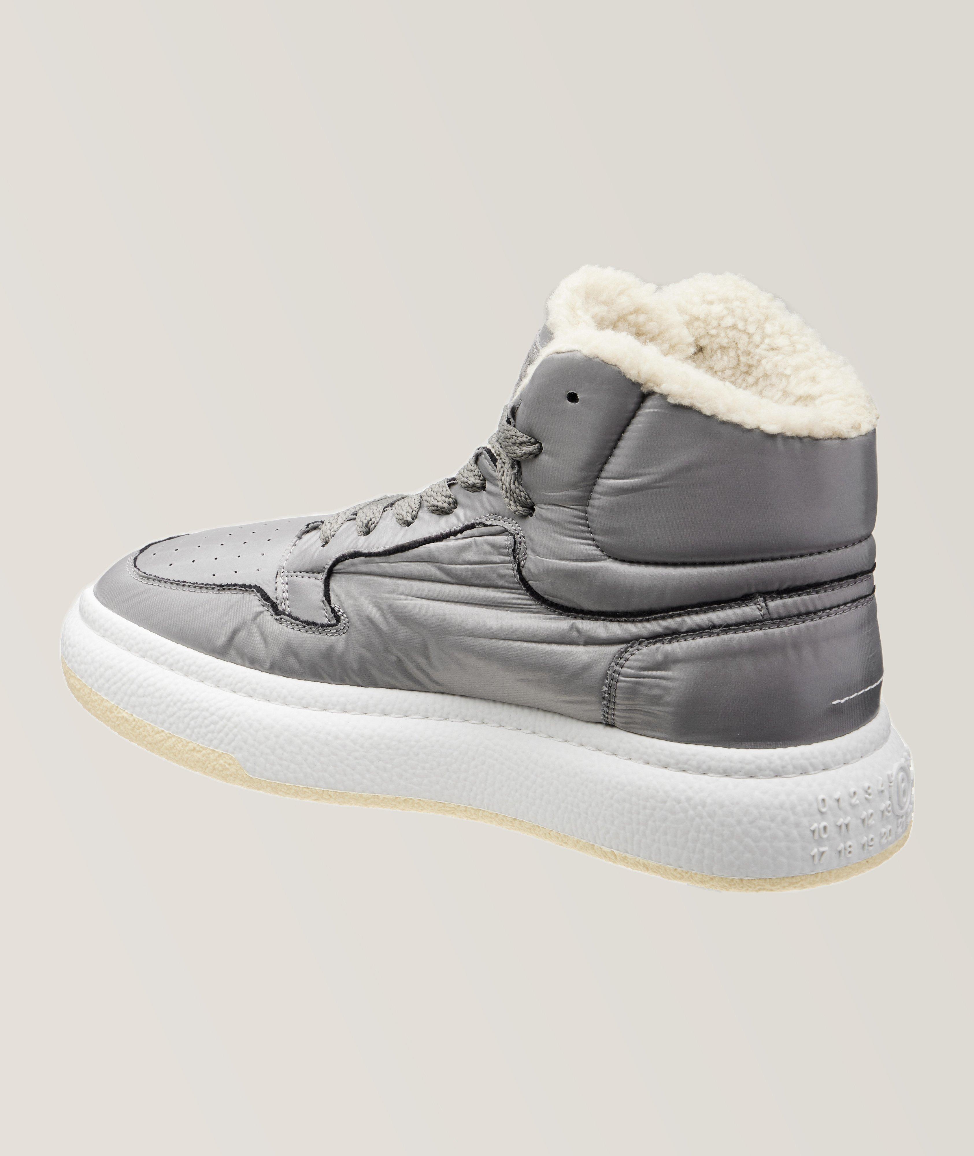 Mixed Media Hi-top Sneakers image 1