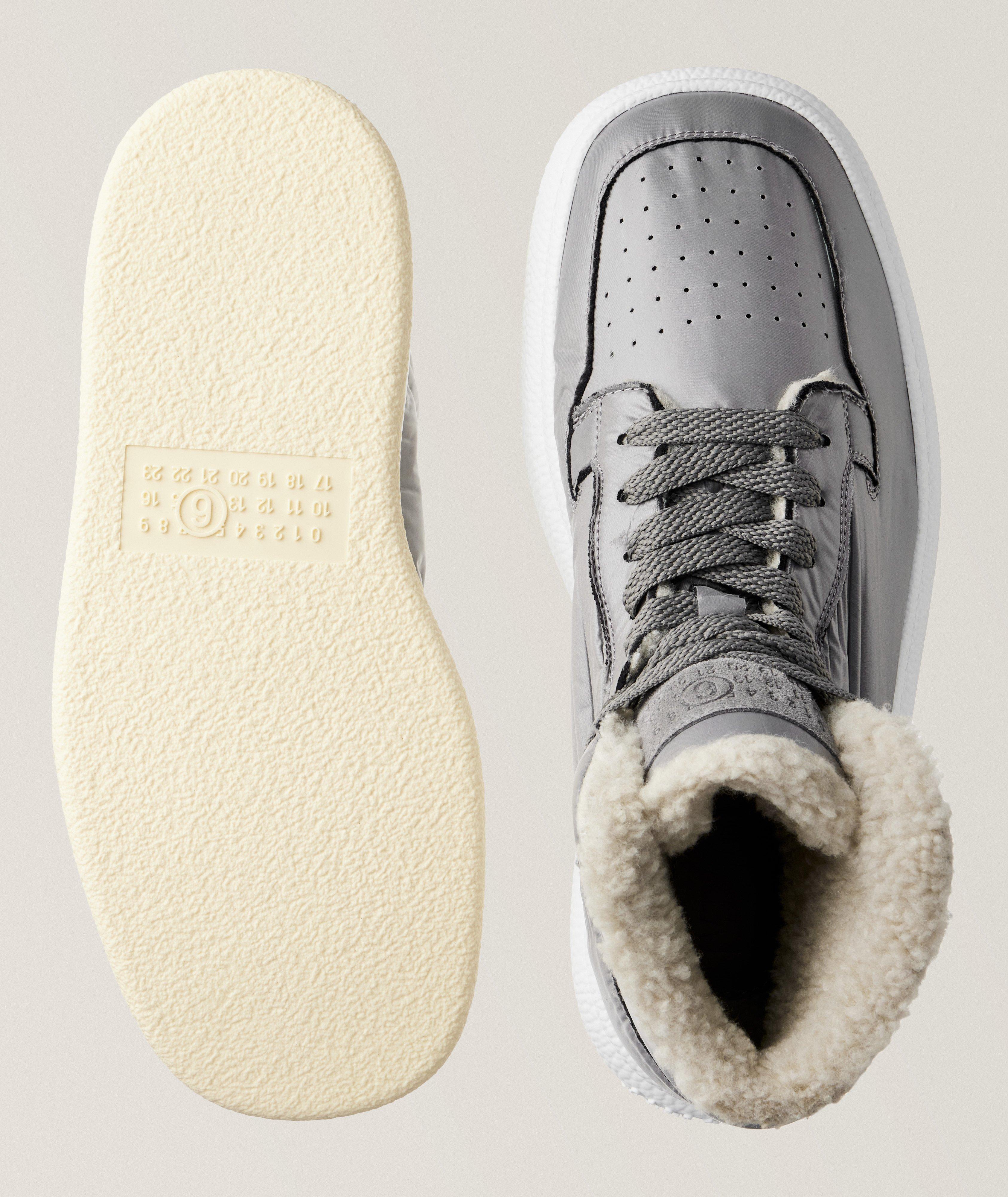 Mixed Media Hi-top Sneakers image 2