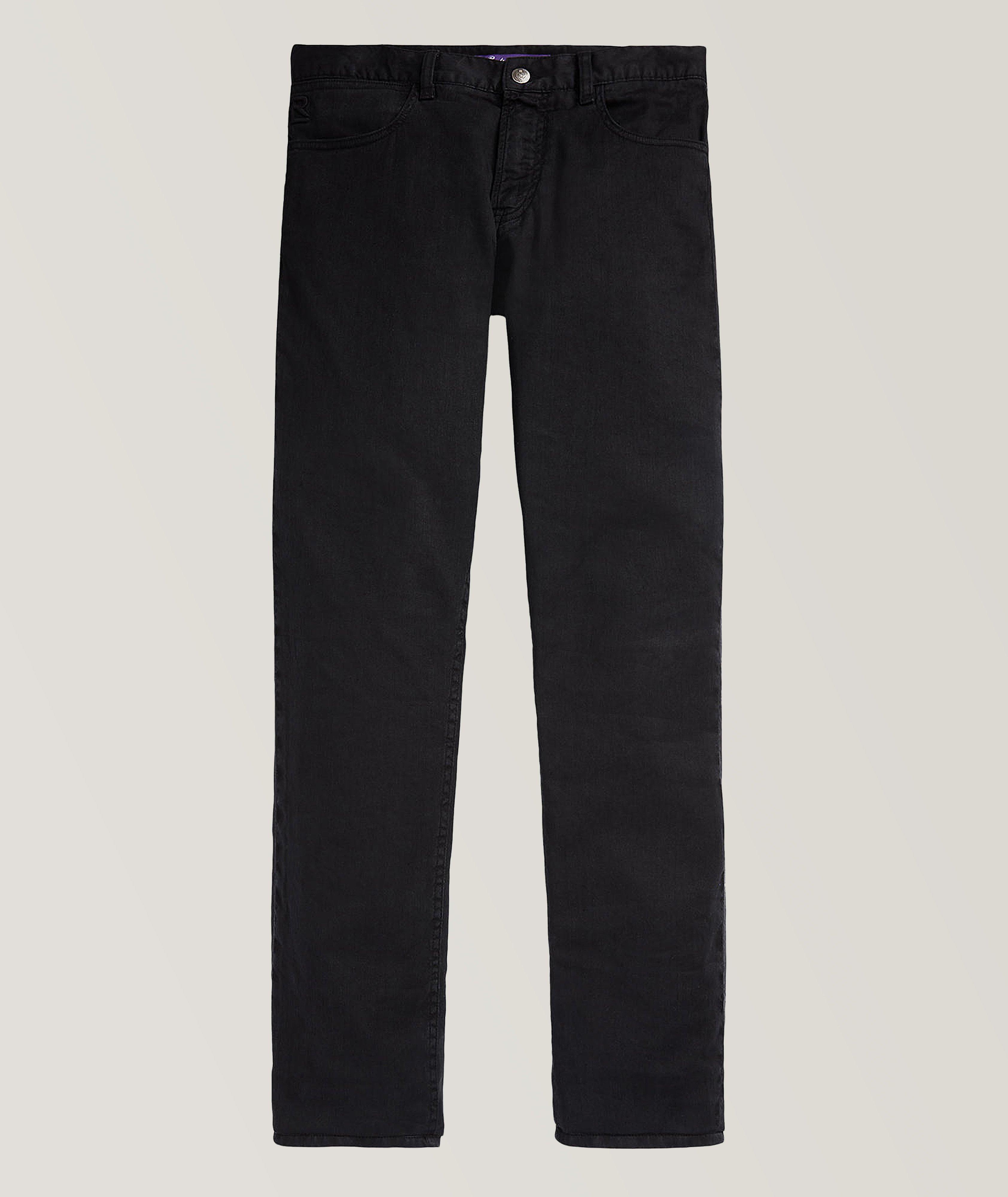 Slim-Fit Stretch Linen-Cotton Blend Pants image 0