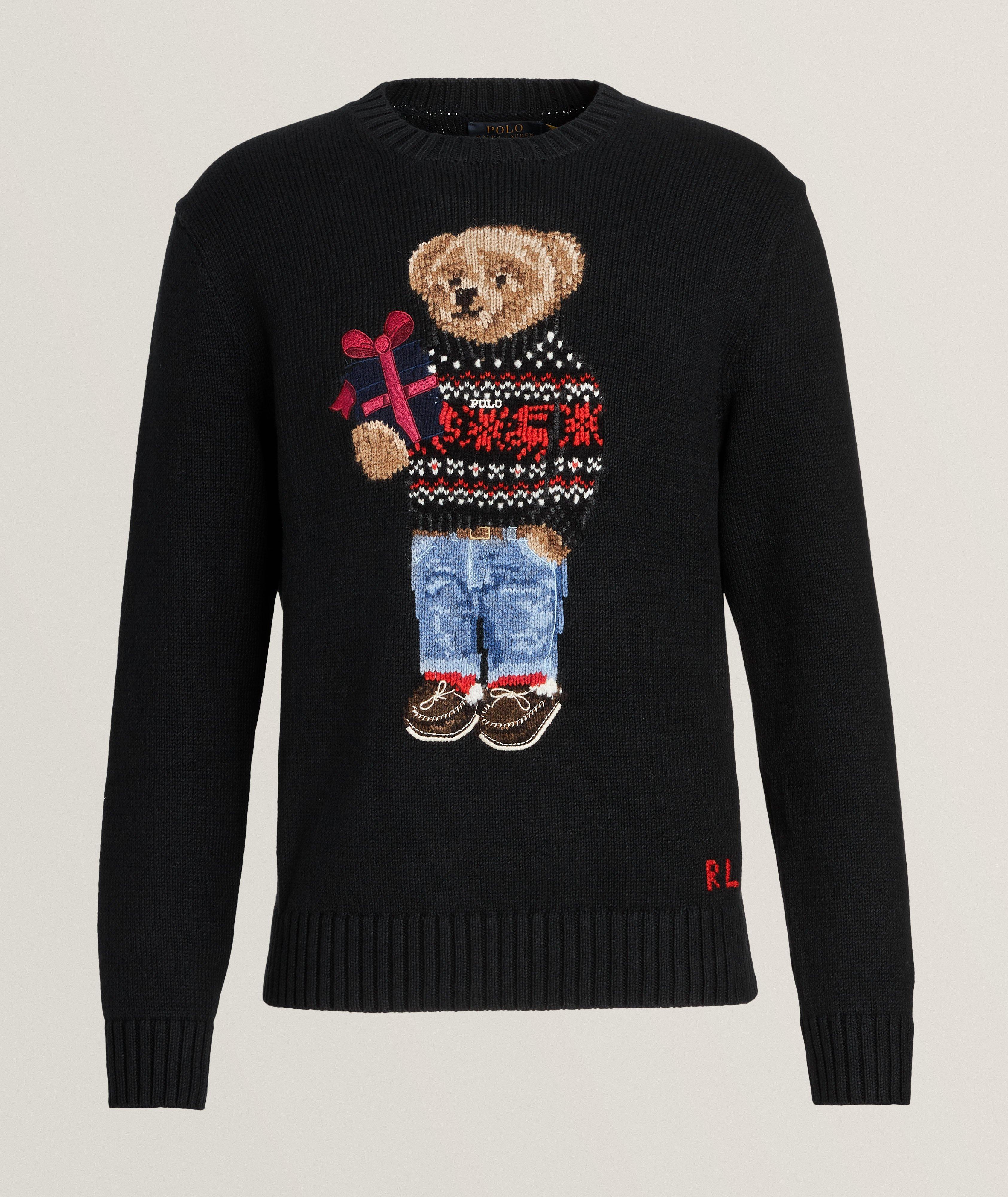 Polo Bear Intarsia Knit Sweater