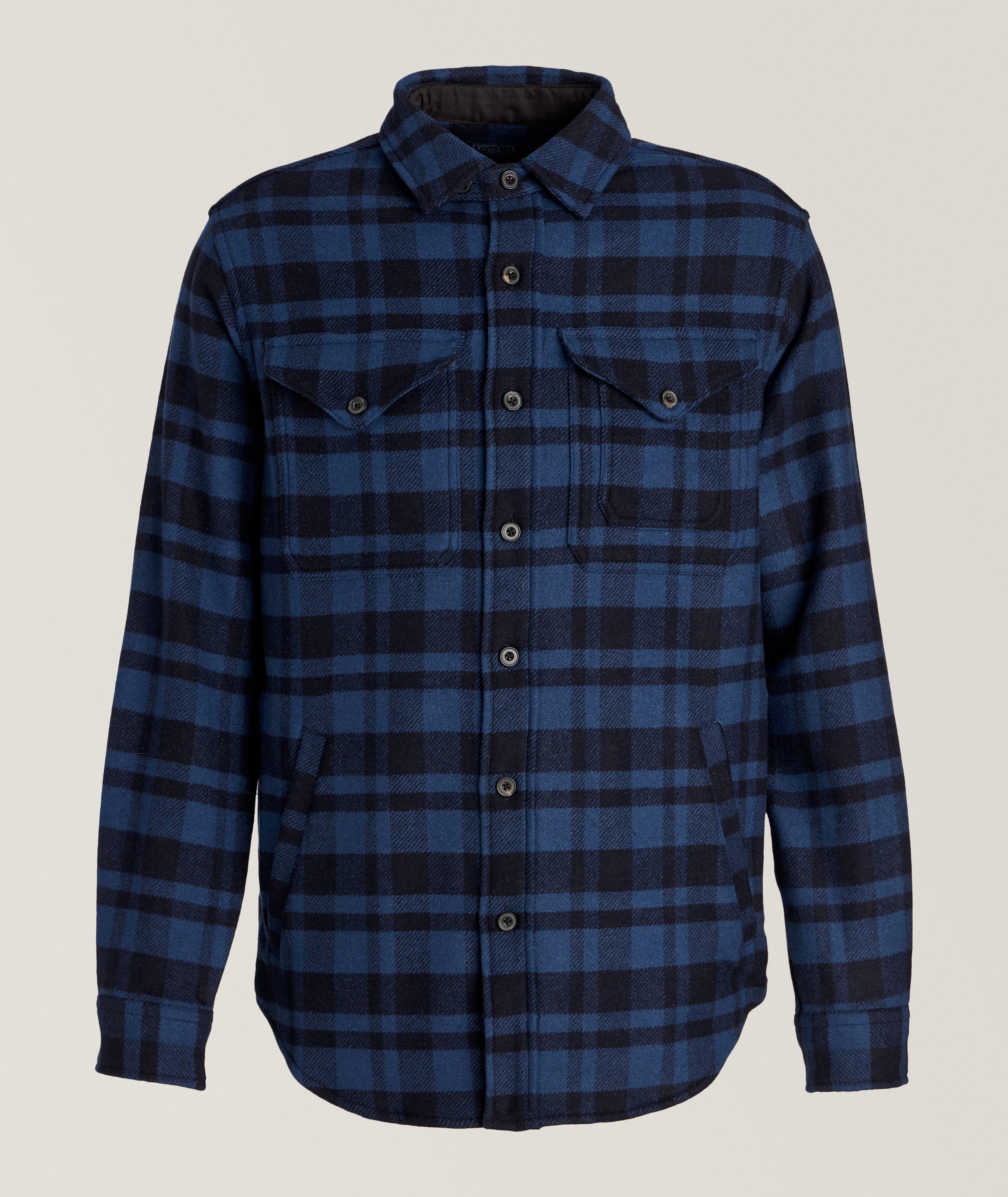 Plaid Wool-Blend Overshirt image 0