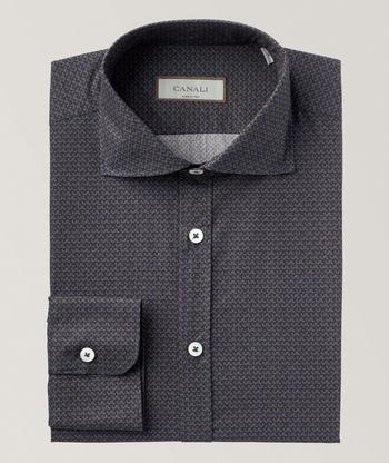 Canali Care Neat Pattern Cotton Sport Shirt | Sport Shirts | Harry