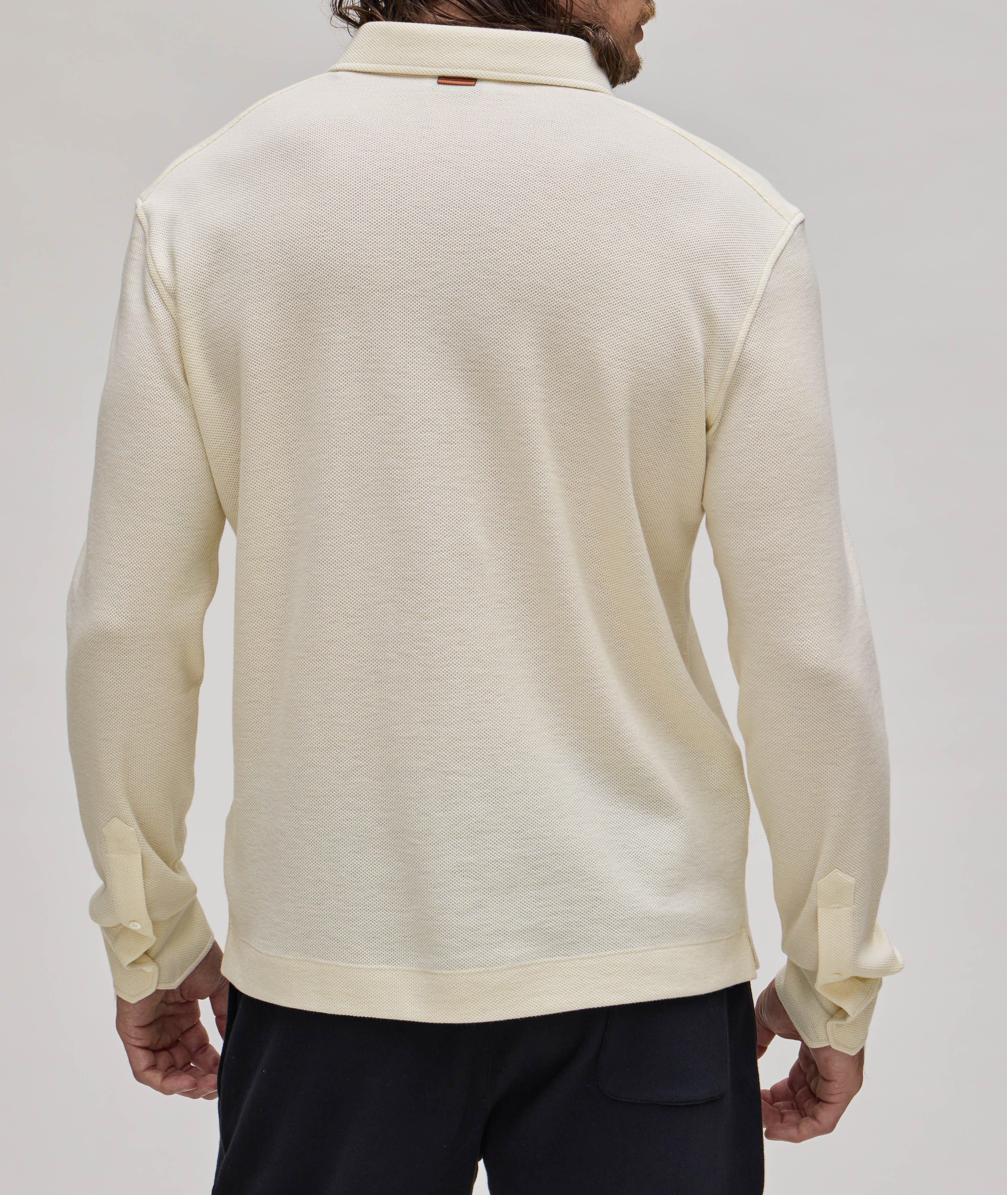 Waffle Knit Cotton-Cashmere Polo image 2