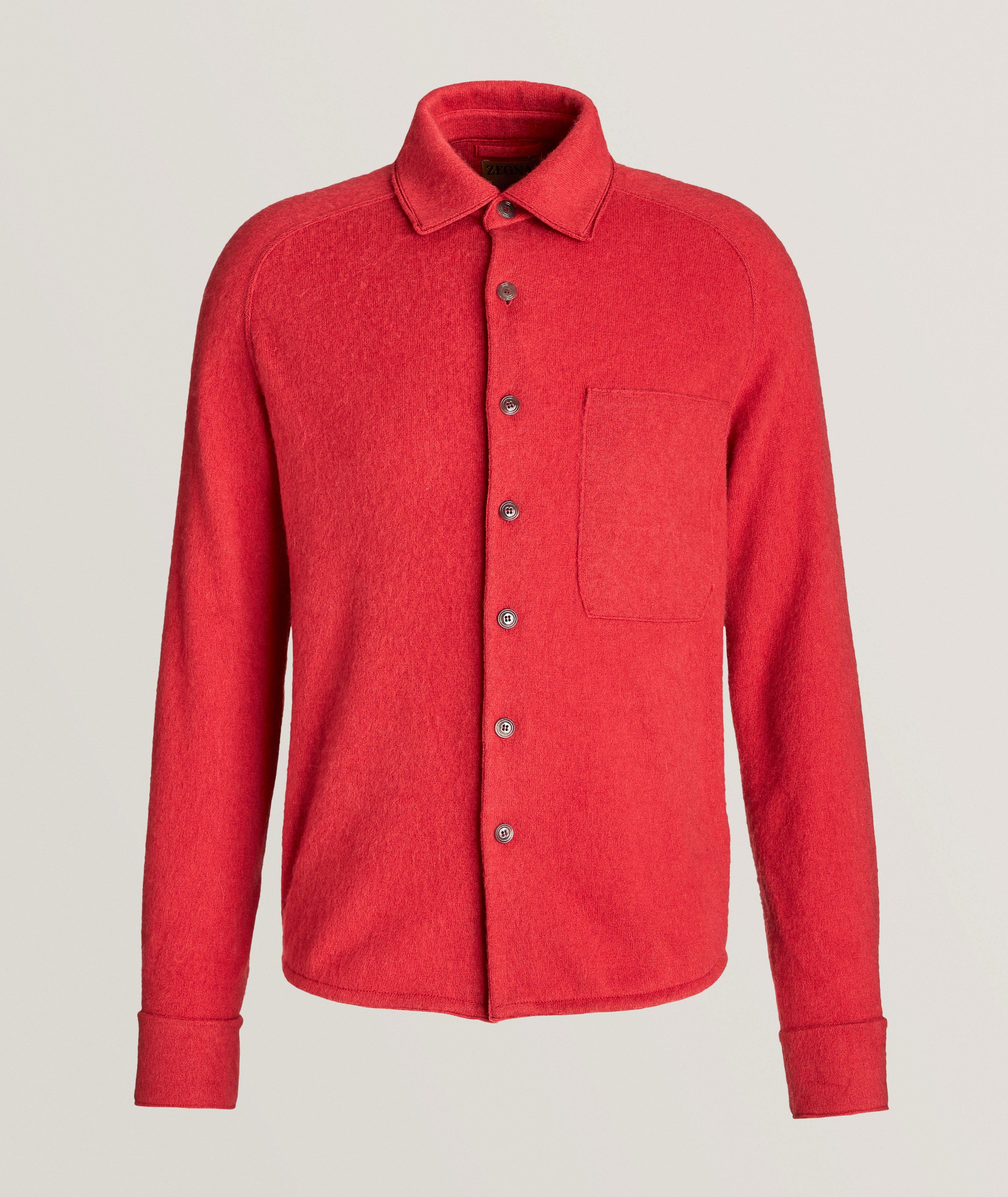 Zegna X The Elder Statesman Oasi Cashmere Overshirt In Red , Men's Size Large