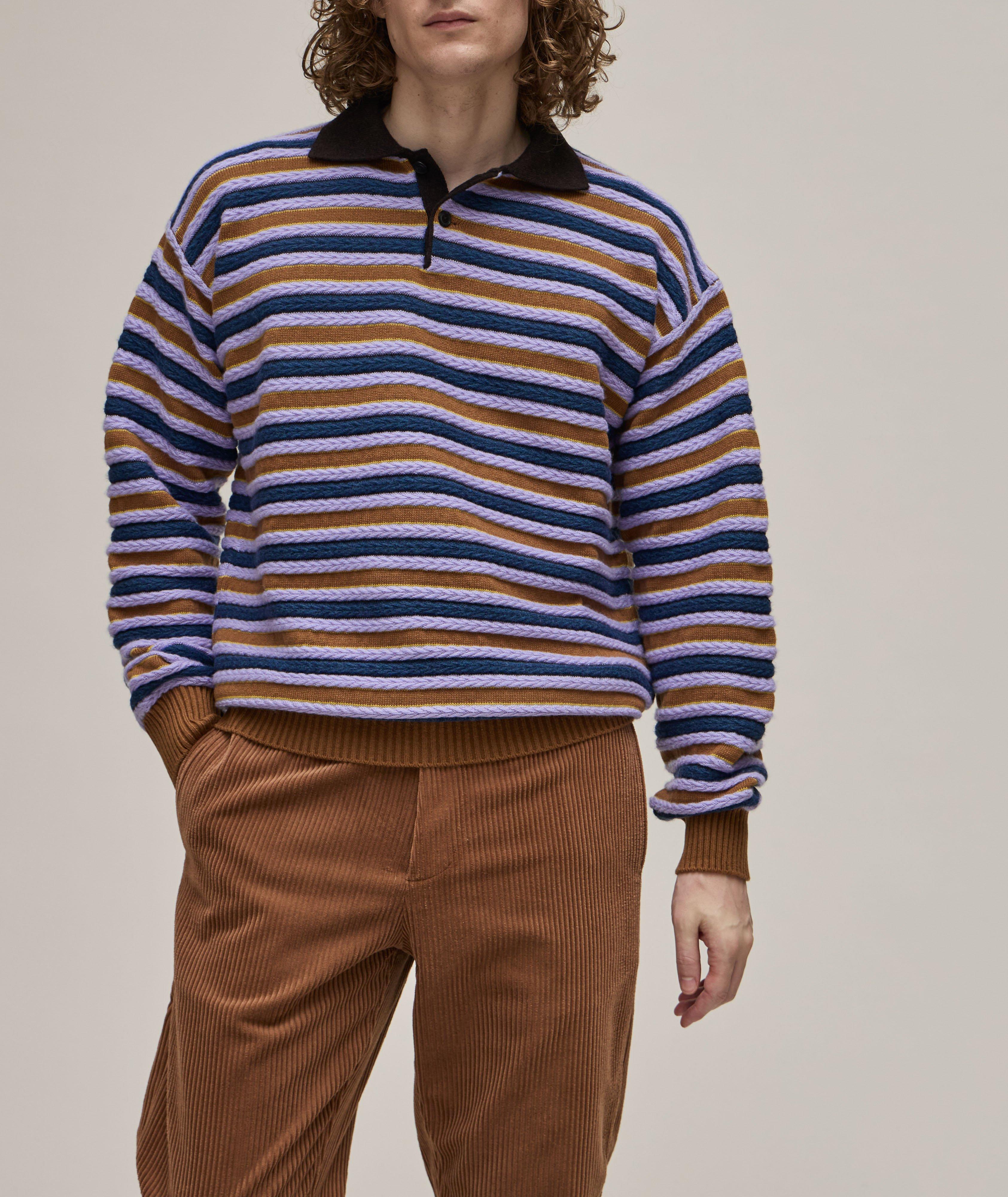 Striped Wool-Cashmere Knitted Sweater  image 1
