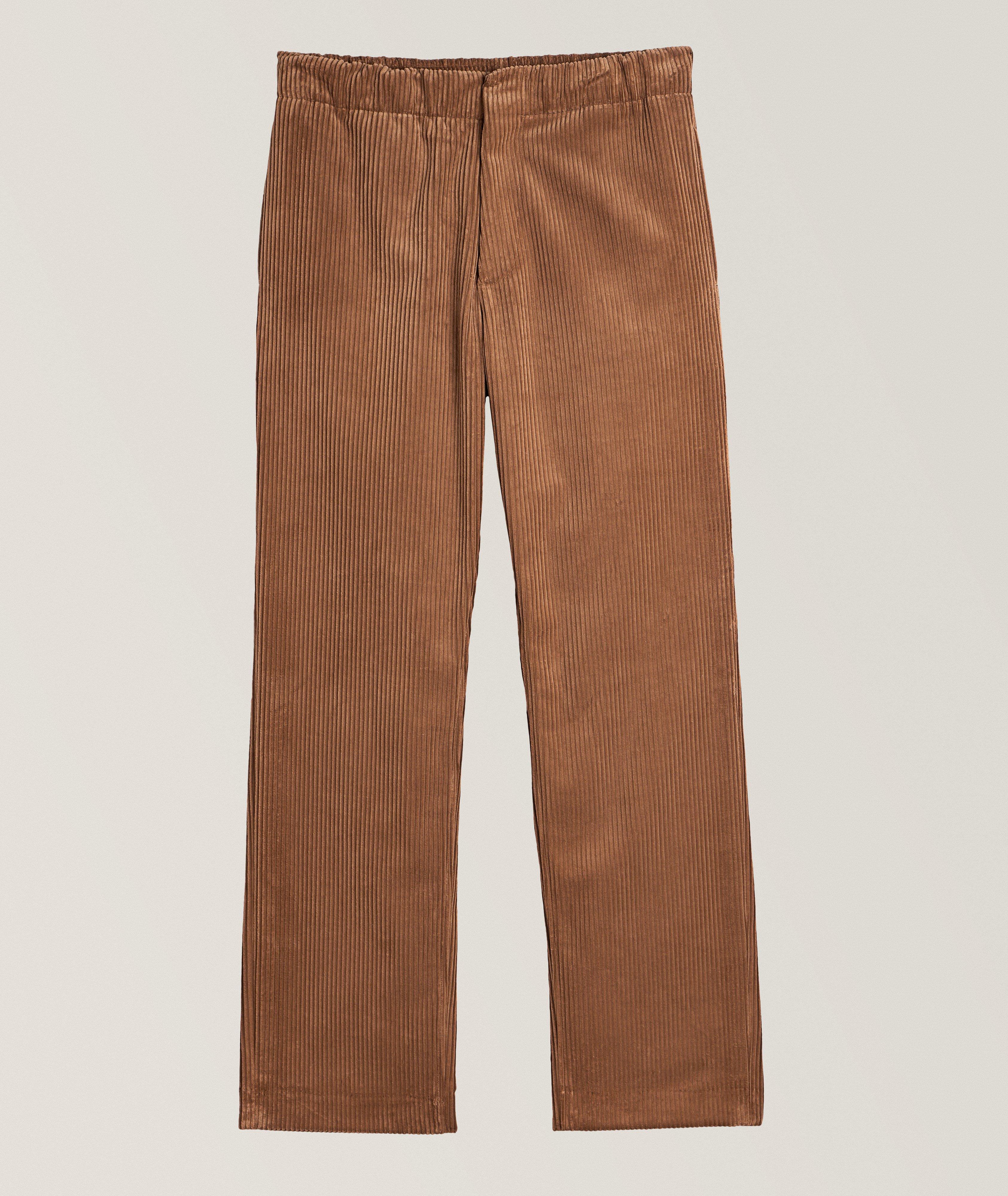 Zegna X The Elder Statesman Cotton-Cashmere Corduroy Pants In Brown , Men's Size Large