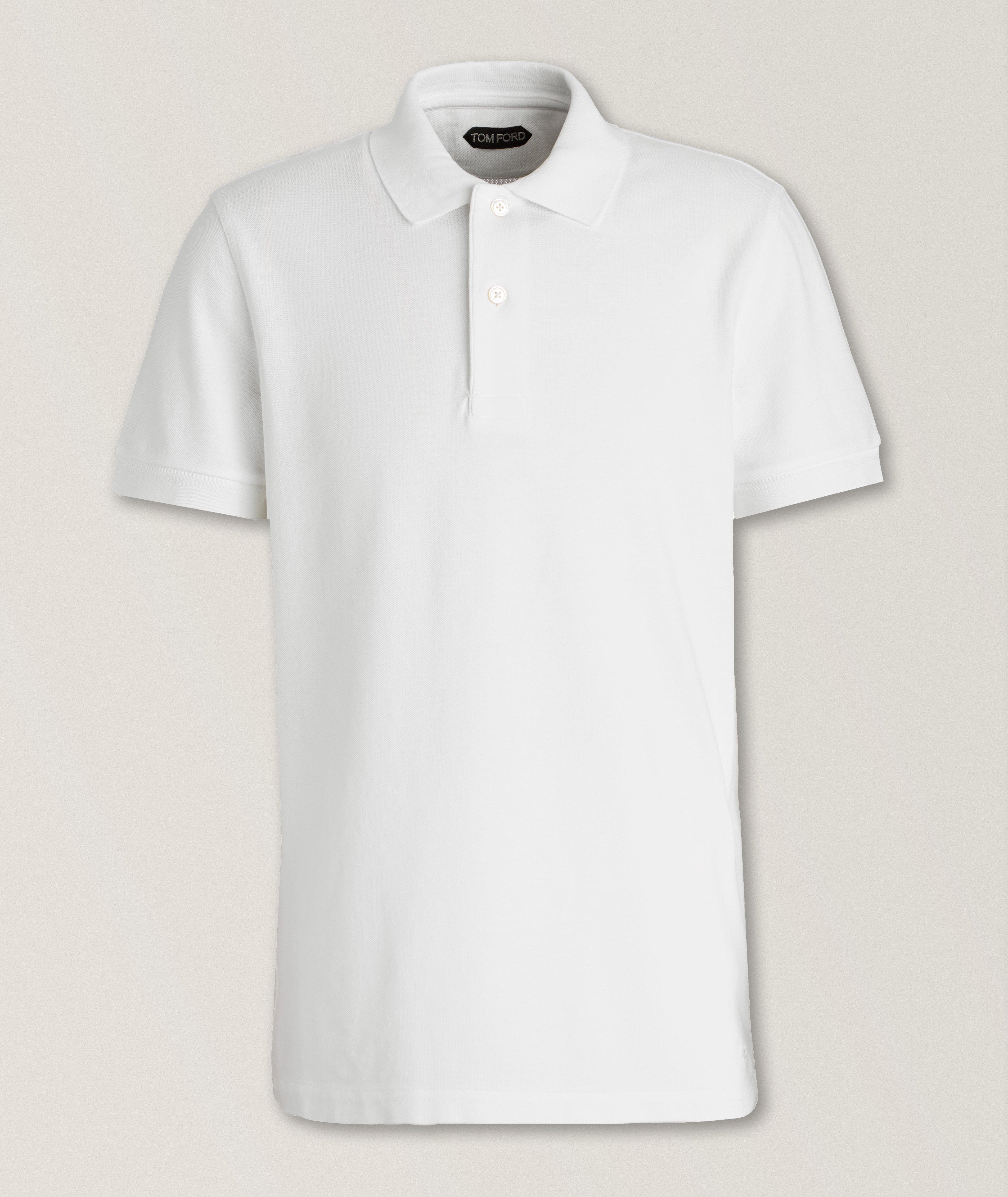 Tom Ford Polo En Piqué De Coton En Blanc , Taille Homme Petit