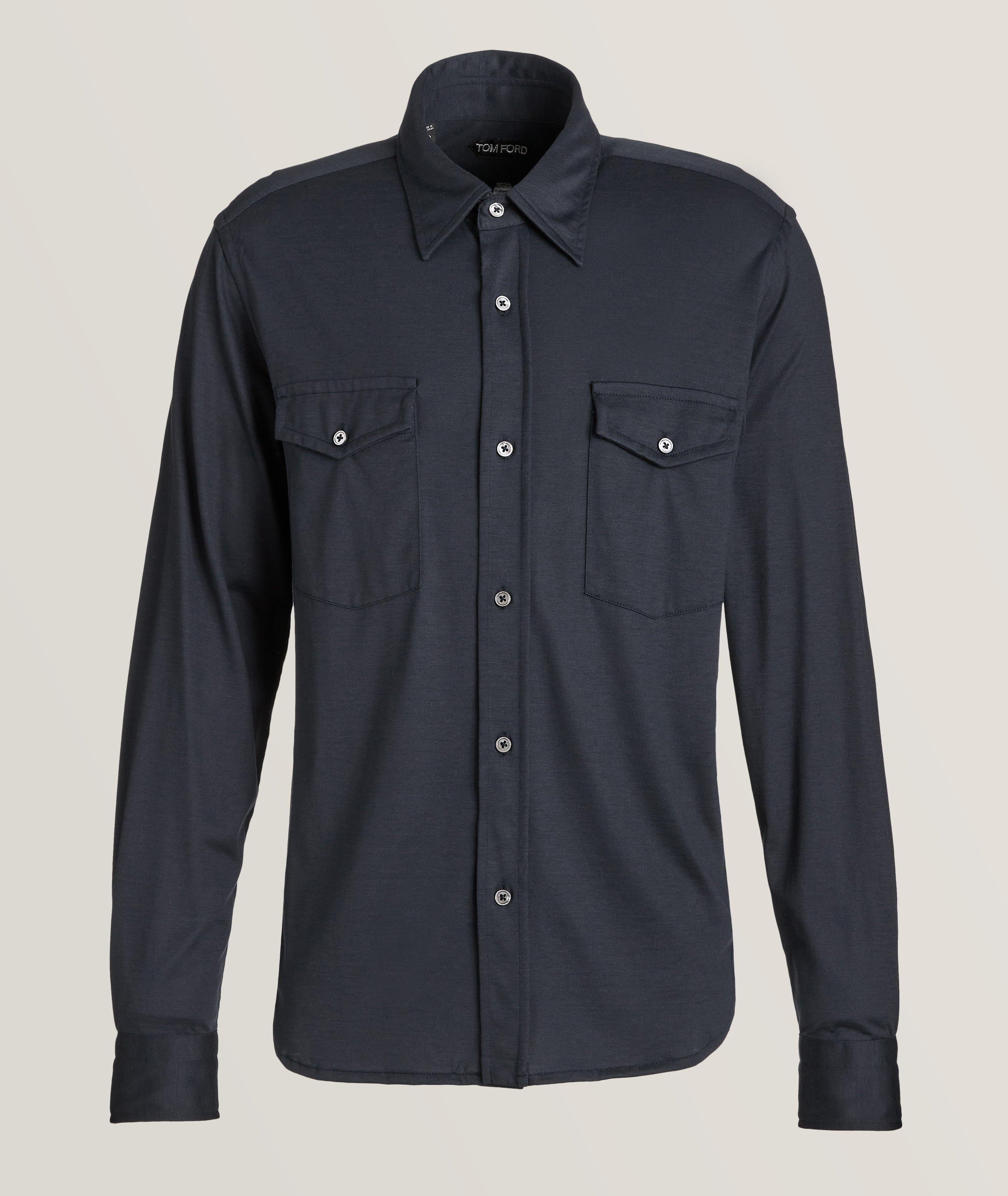 Contemporary-Fit Silk-Cotton Shirt