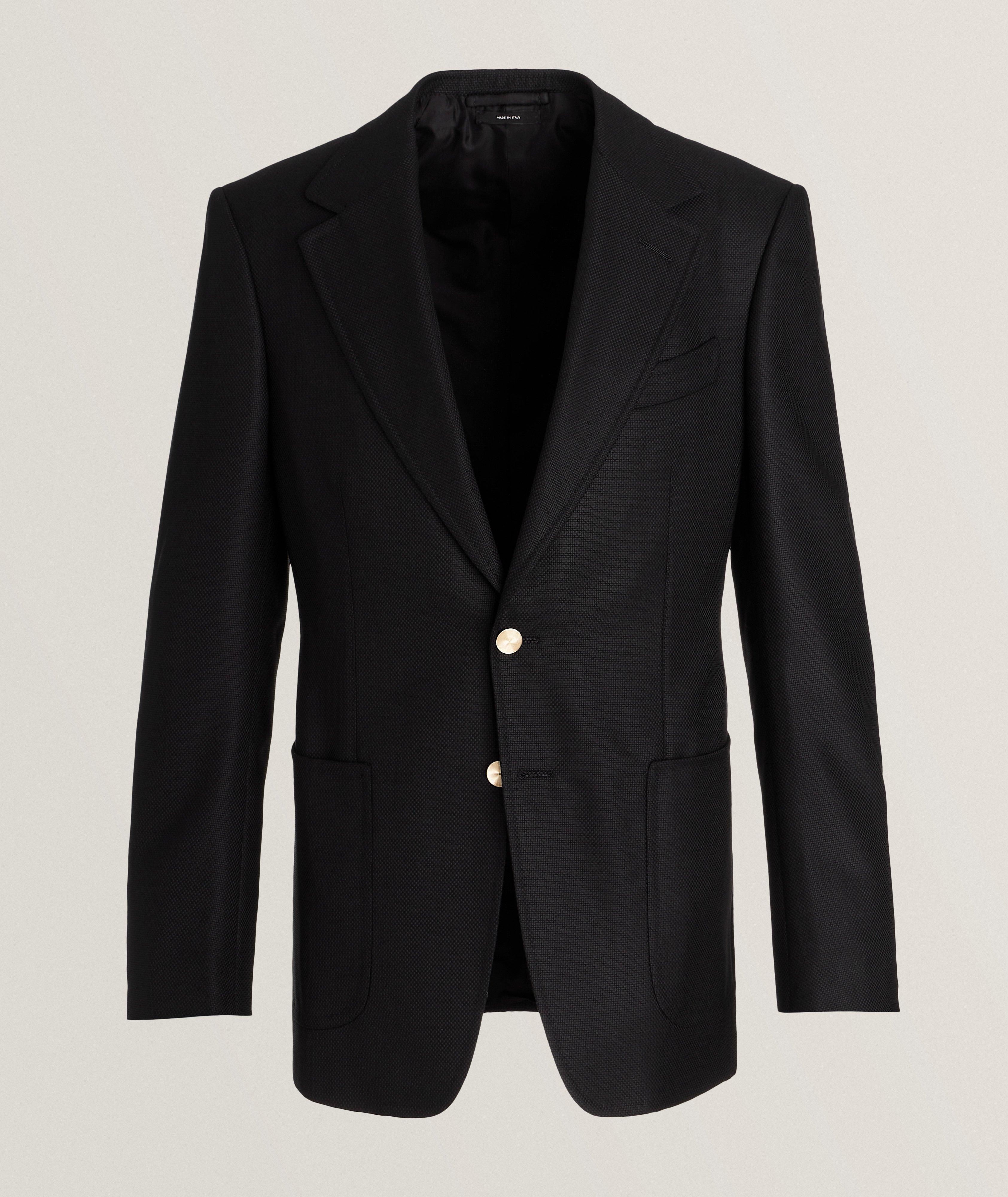 Shelton Grand Hopsak Wool-Mohair Sport Jacket