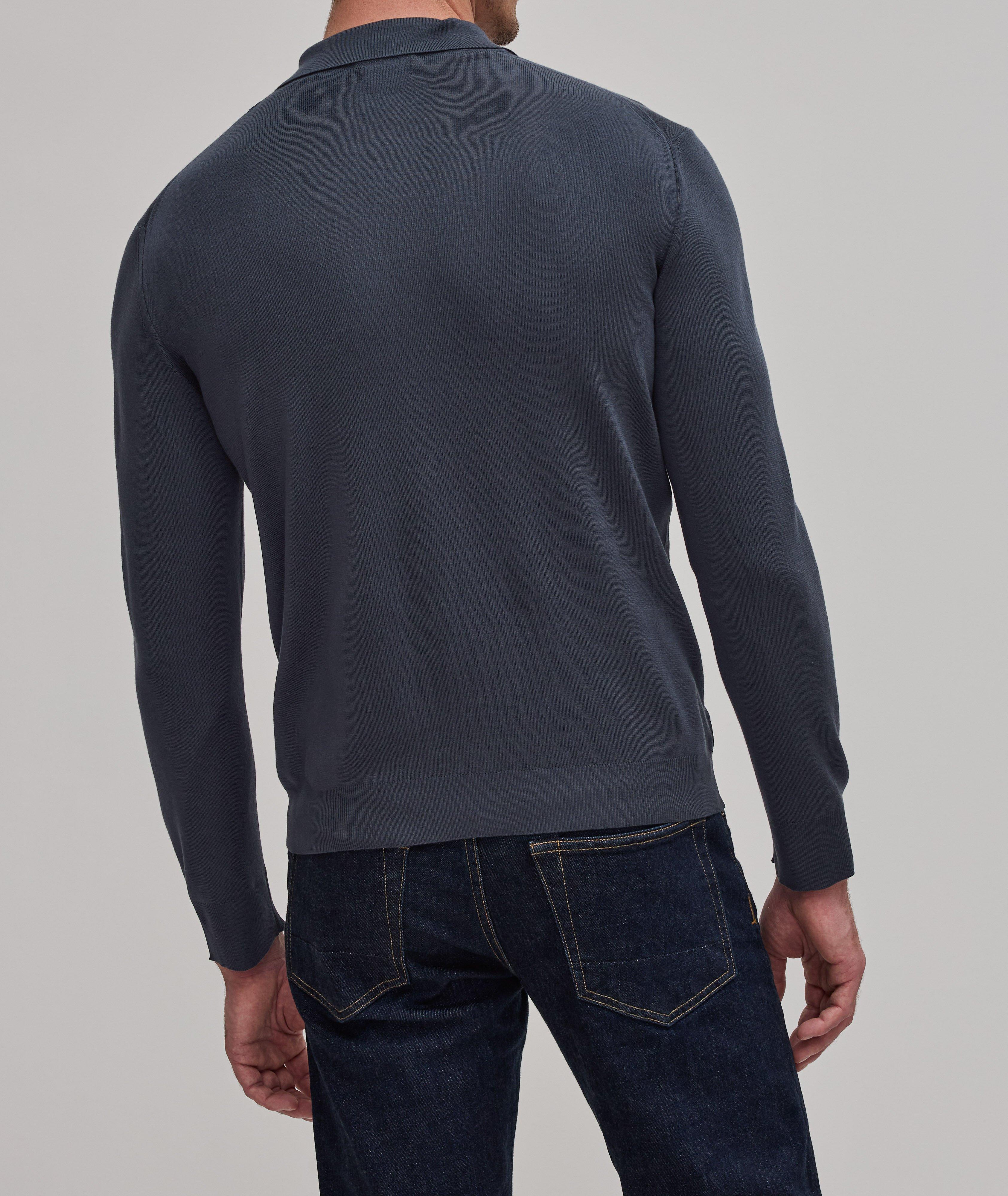 Ribbed Detailed Silk Knitted Shirt image 2