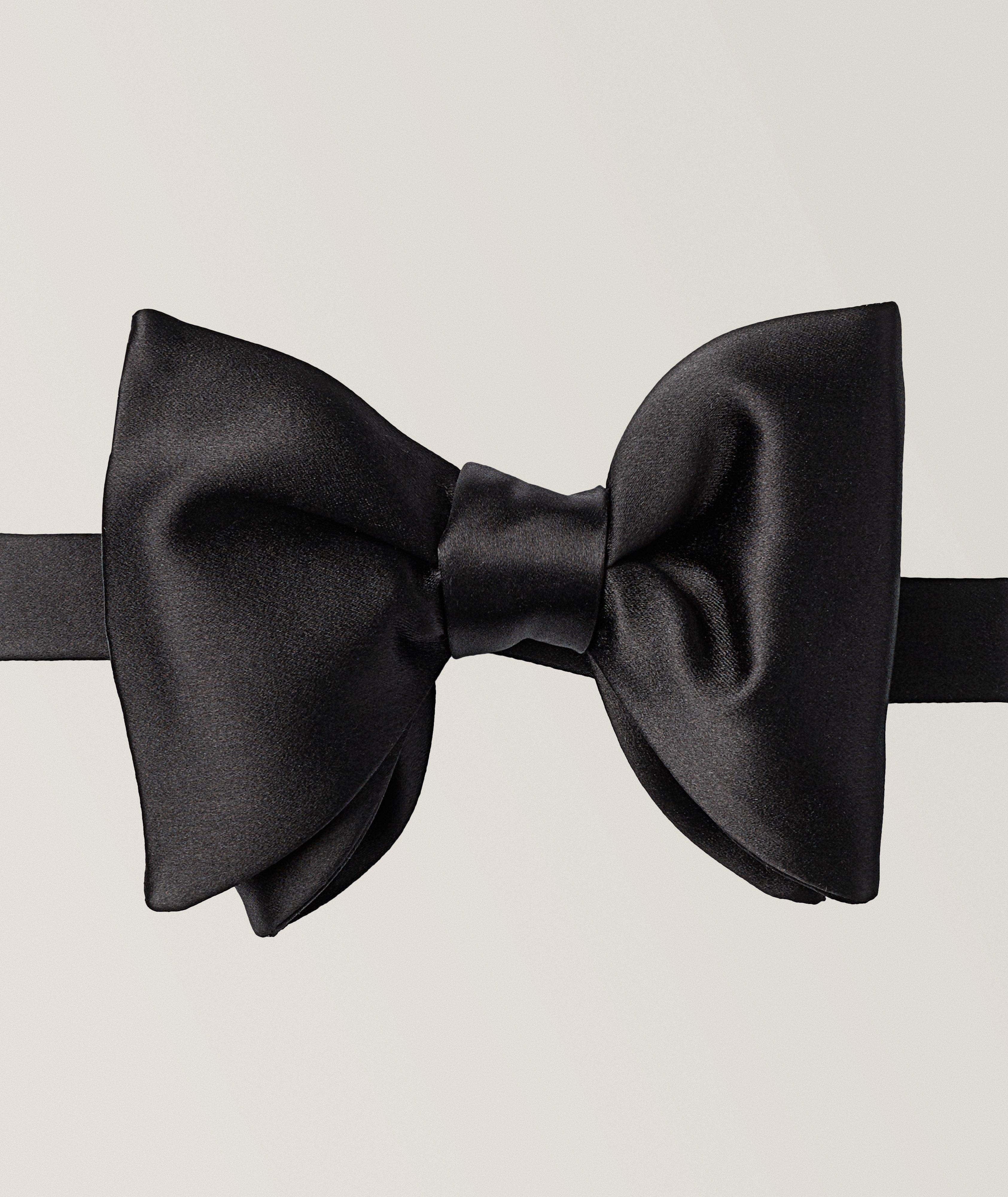 Large Solid Satin Bow Tie