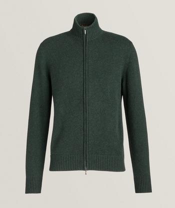 Gran Sasso Ribbed Virgin Wool-Blend Two-Way Zip Sweater | Sweaters