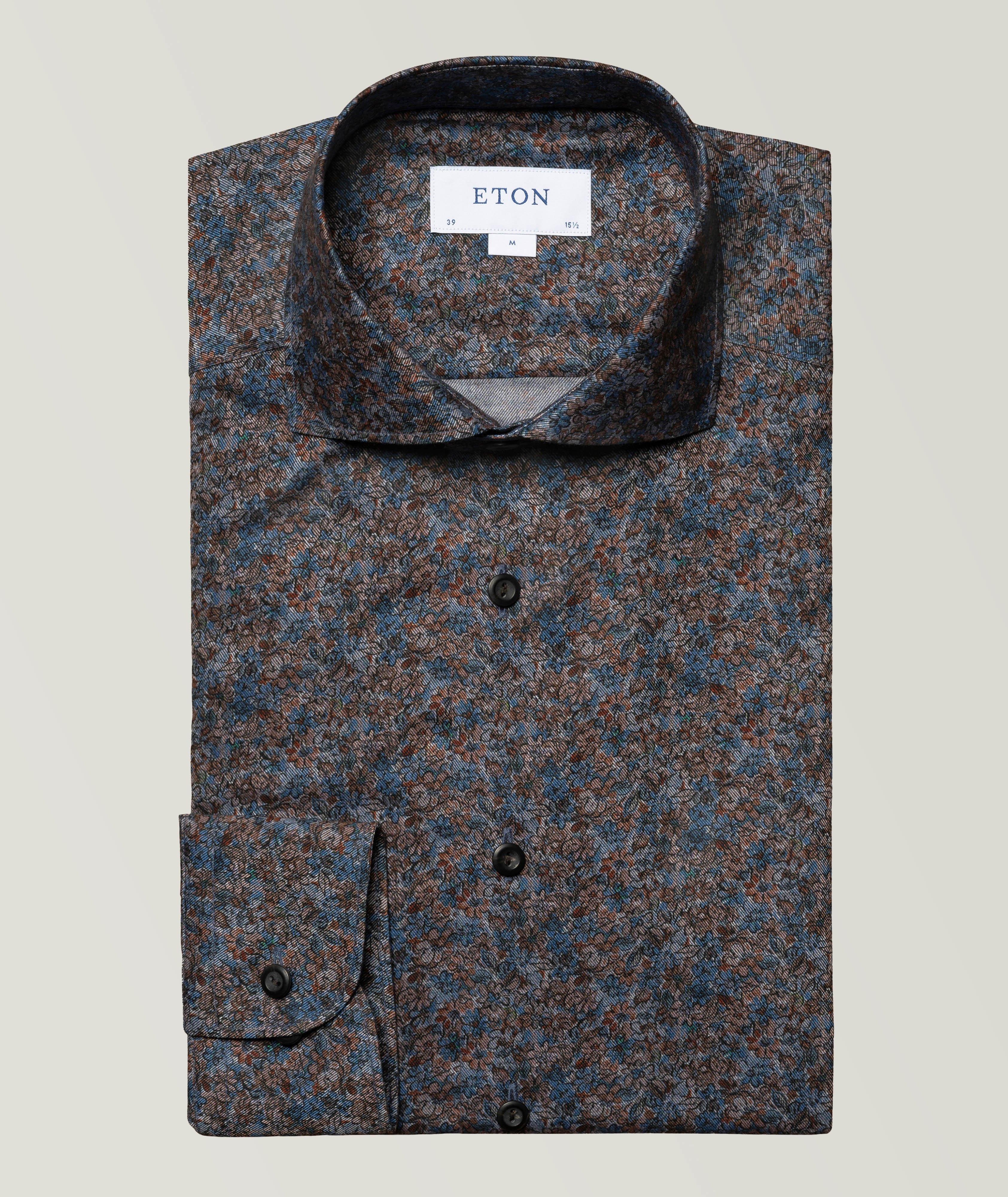 Eton Contemporary Fit Mélange Floral Shirt