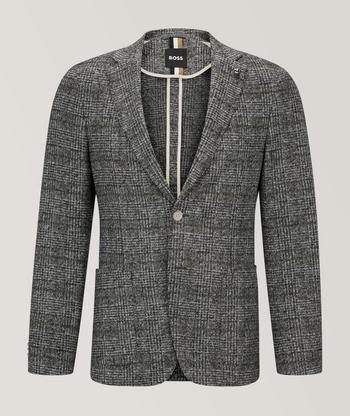 Isaia Capri Wool-Silk Check Sports Jacket, Sport Jackets