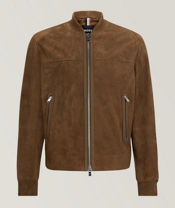 Polo Ralph Lauren Tonal Stitched Leather Bomber | Leather | Harry