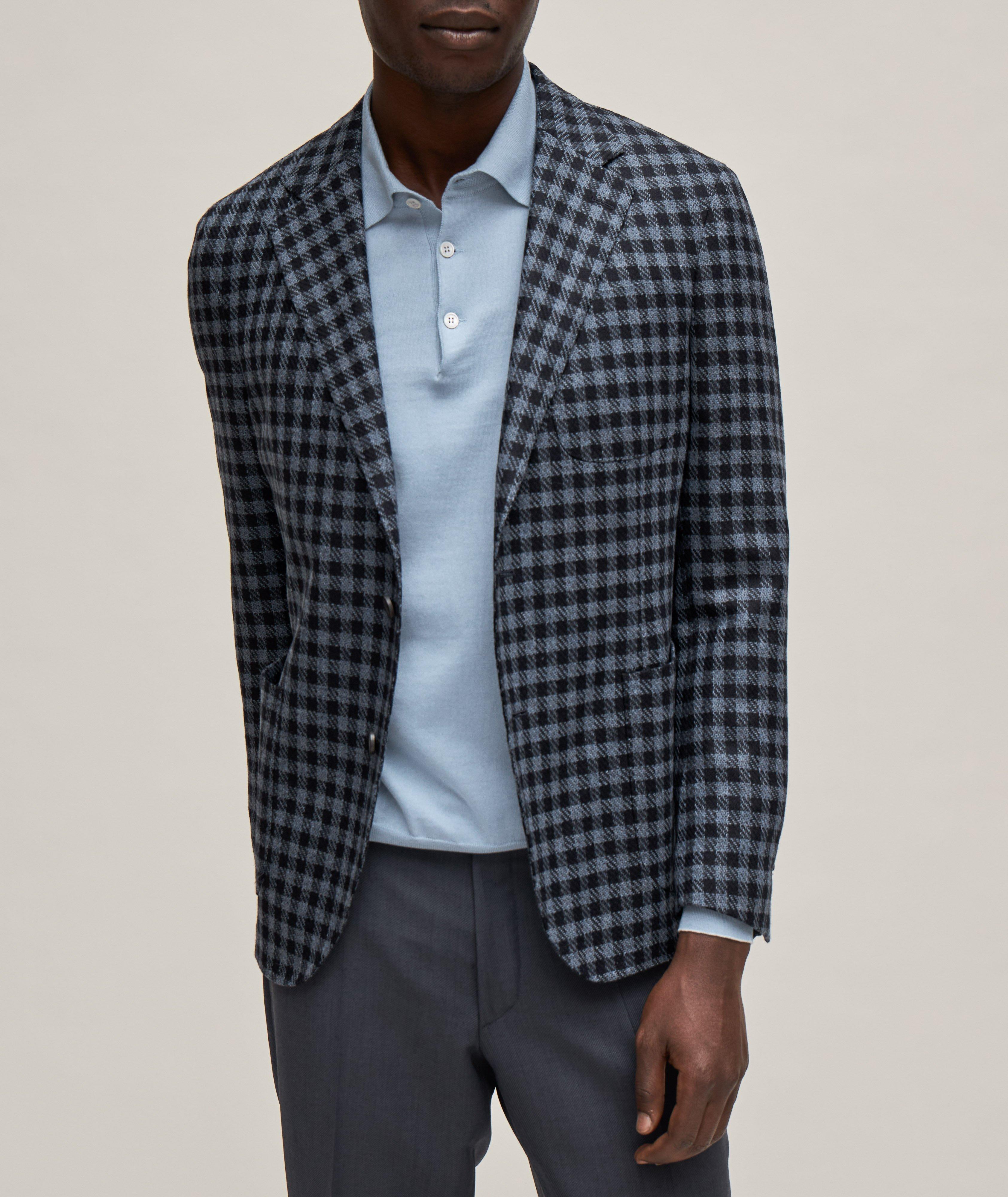 Berlino Checkered Wool-Cashmere Sport Jacket image 1