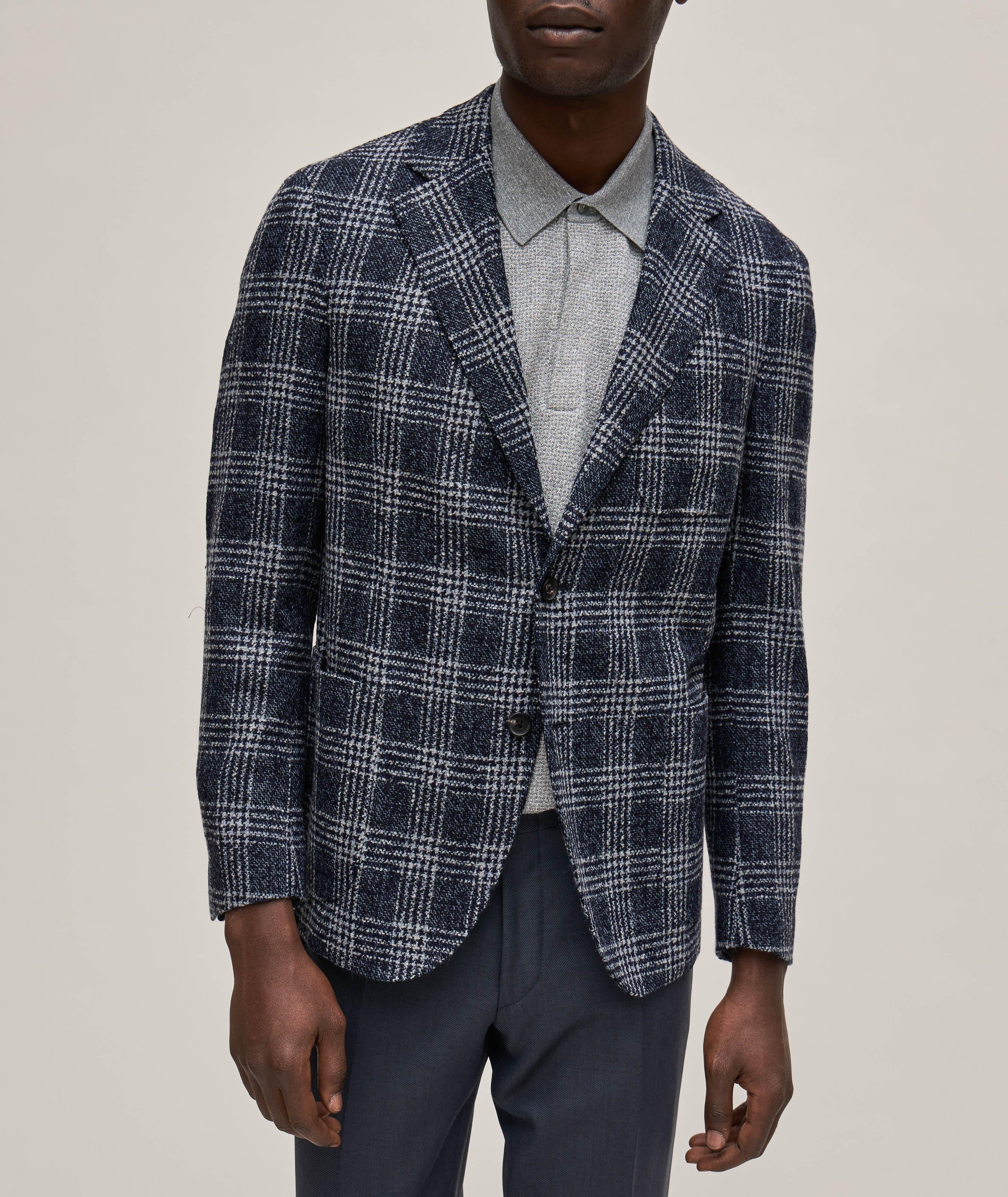 Berlino Large Plaid Wool-Blend Sport Jacket image 1