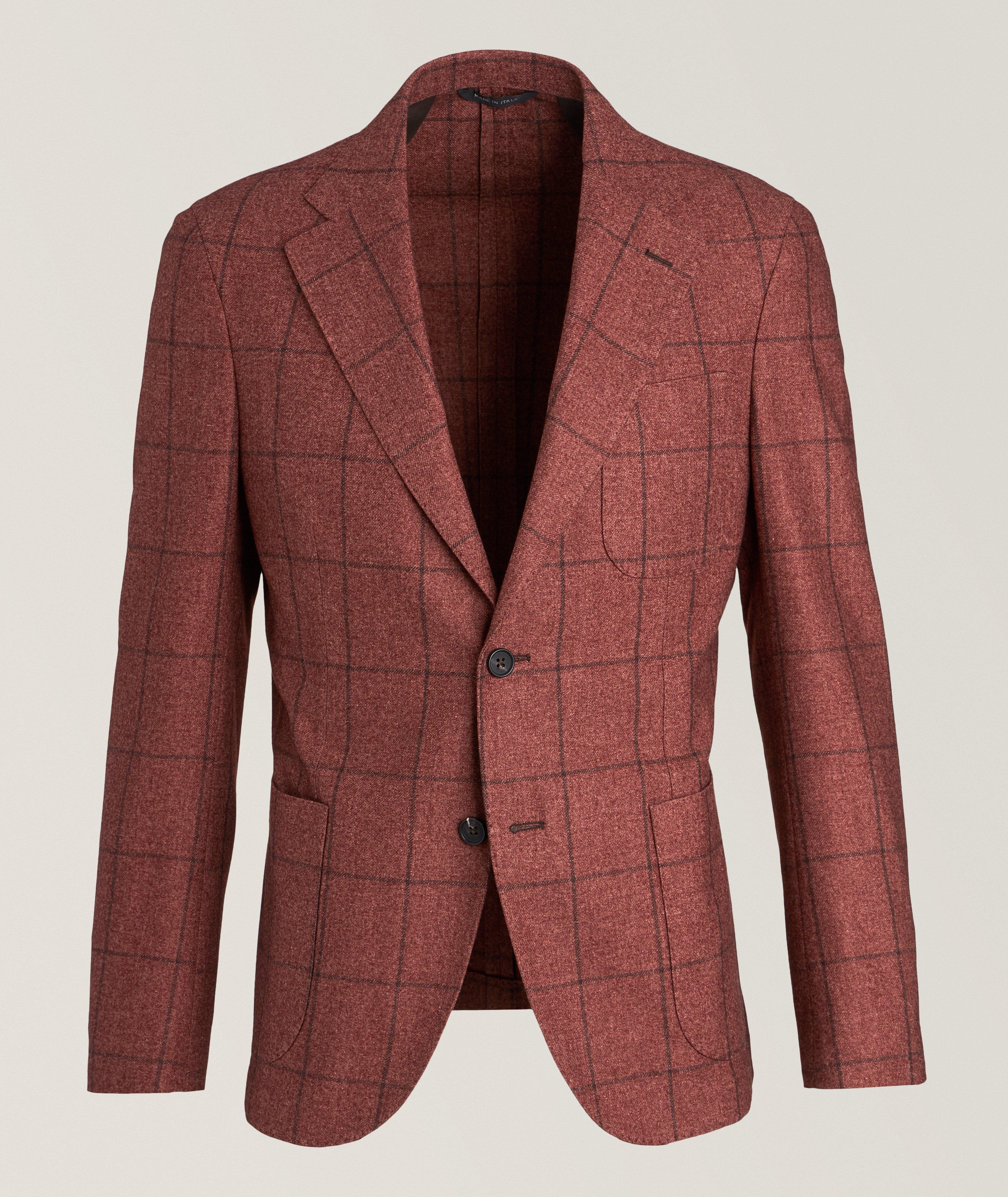 Berlino Windowpane Virgin Wool, Cotton & Silk Sport Jacket image 0
